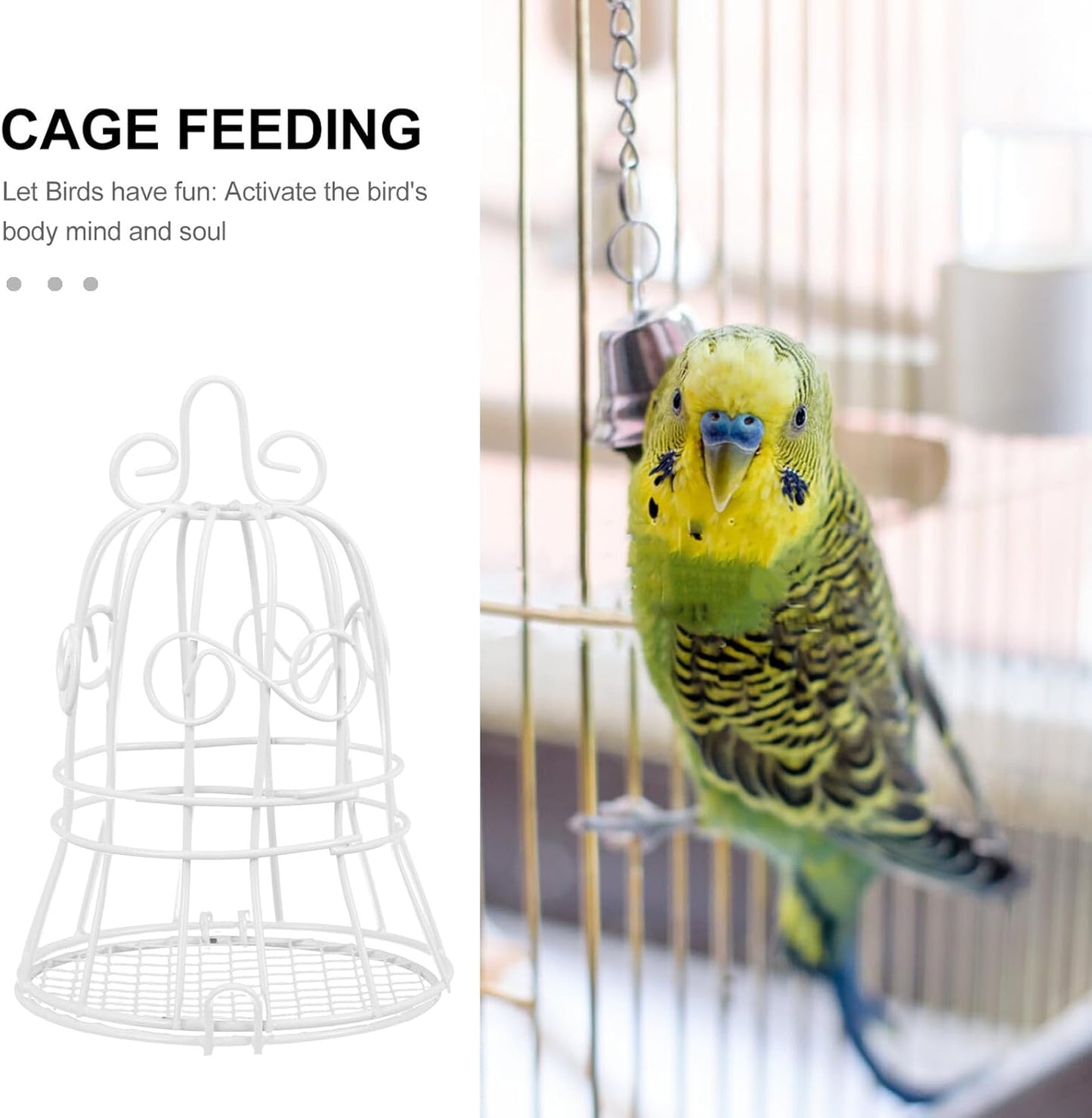 Milisten 4pcs Decorative Mesh Bird Cage Feeder for Wild Birds Outdoor 