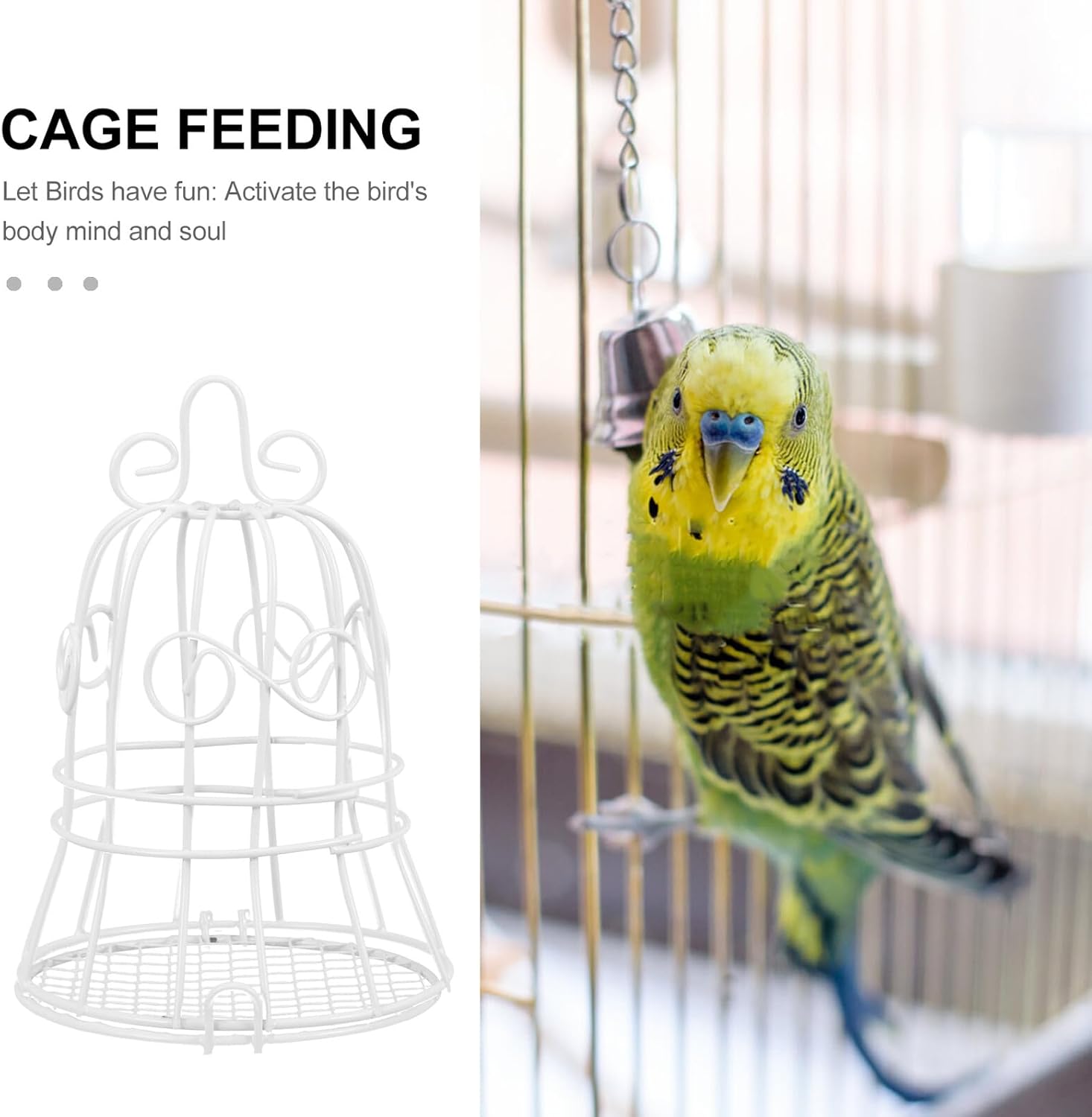 Milisten 4pcs Decorative Mesh Bird Cage Feeder for Wild Birds Outdoor 