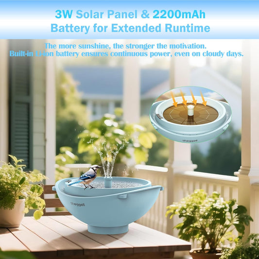 Sheggell Smart Bird Bath, 2L Large Capacity with Water Circulating Fil