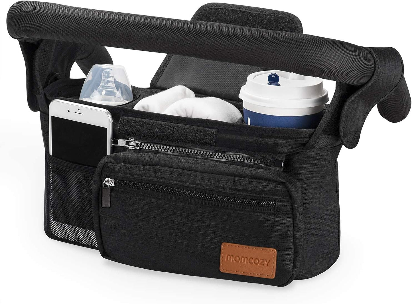 Momcozy Universal Stroller Organizer with Insulated Cup Holder Detacha