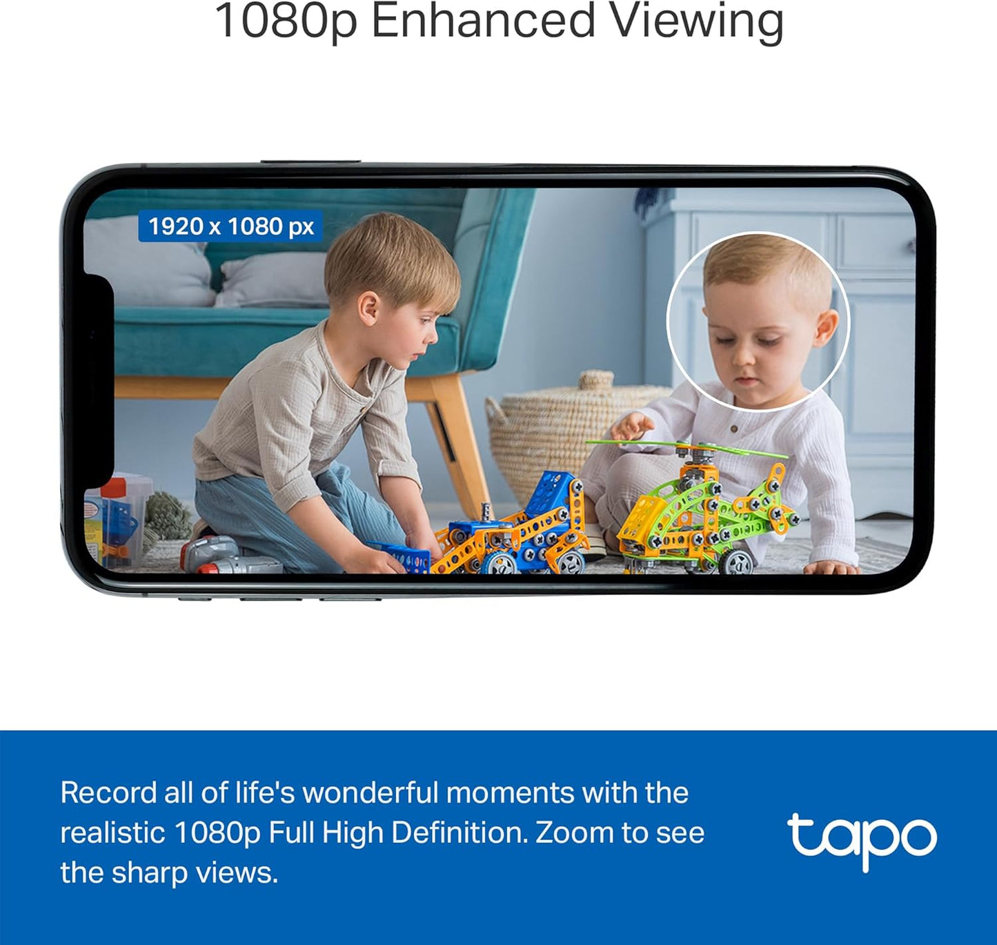 Tapo 1080P Indoor Wired Security Camera - Works as a Baby Monitor & Pe