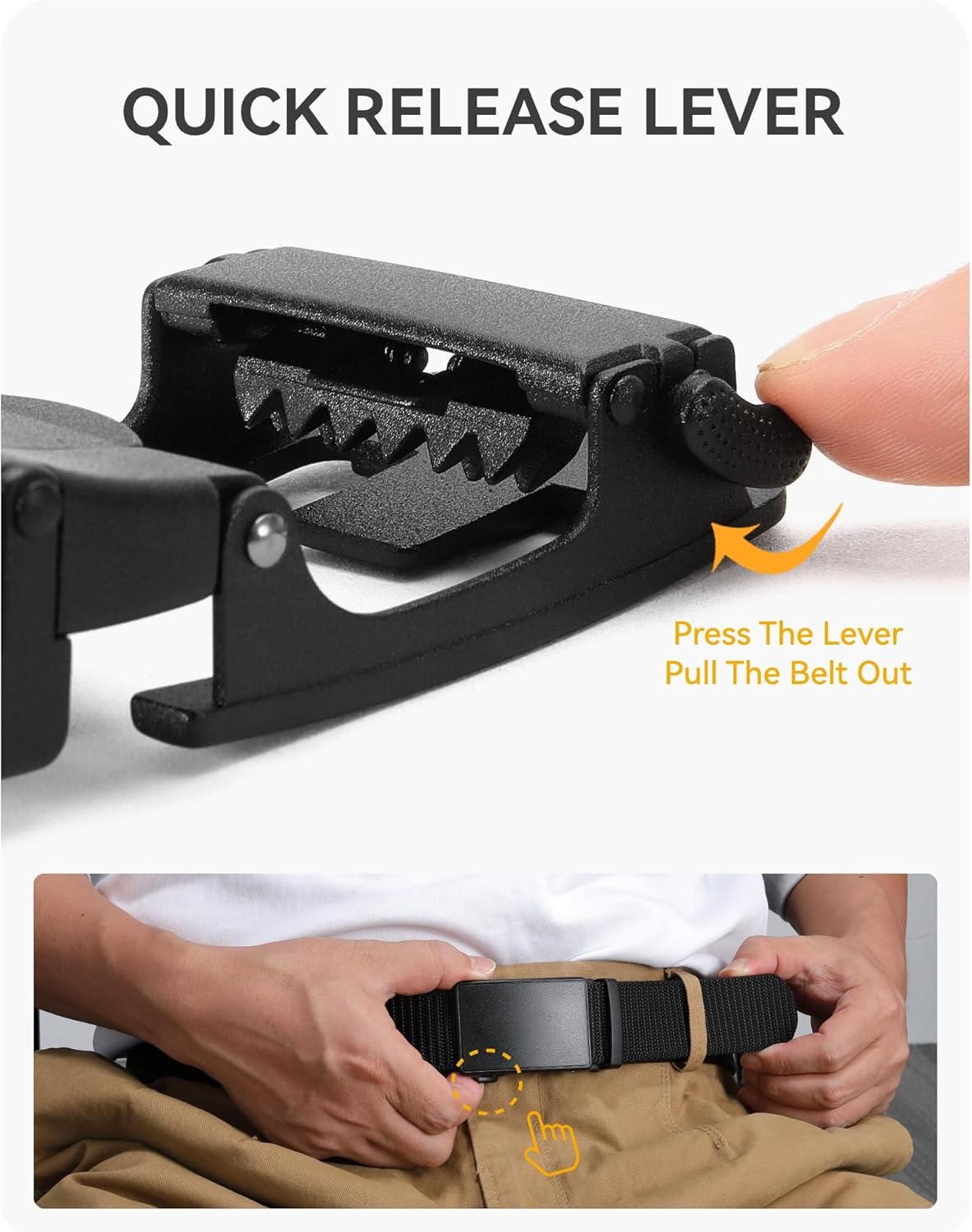 CHAOREN 1.5" Nylon Ratchet Belts for Men - Adjustable Casual Work Belt