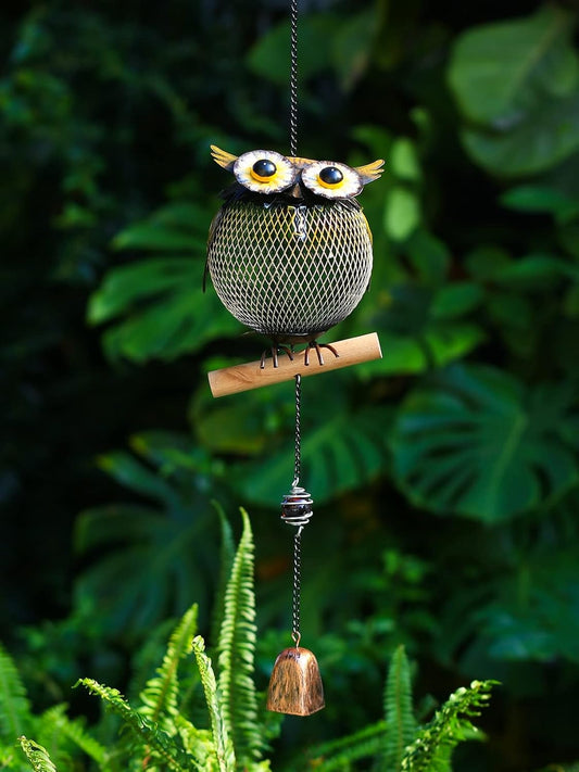 Solar Bird Feeder,Squirrel-Proof Bird Feeders for Outside,Cute Animal Shaped Birdfeeders,Owl Decoration Gifts(Owl Shaped)