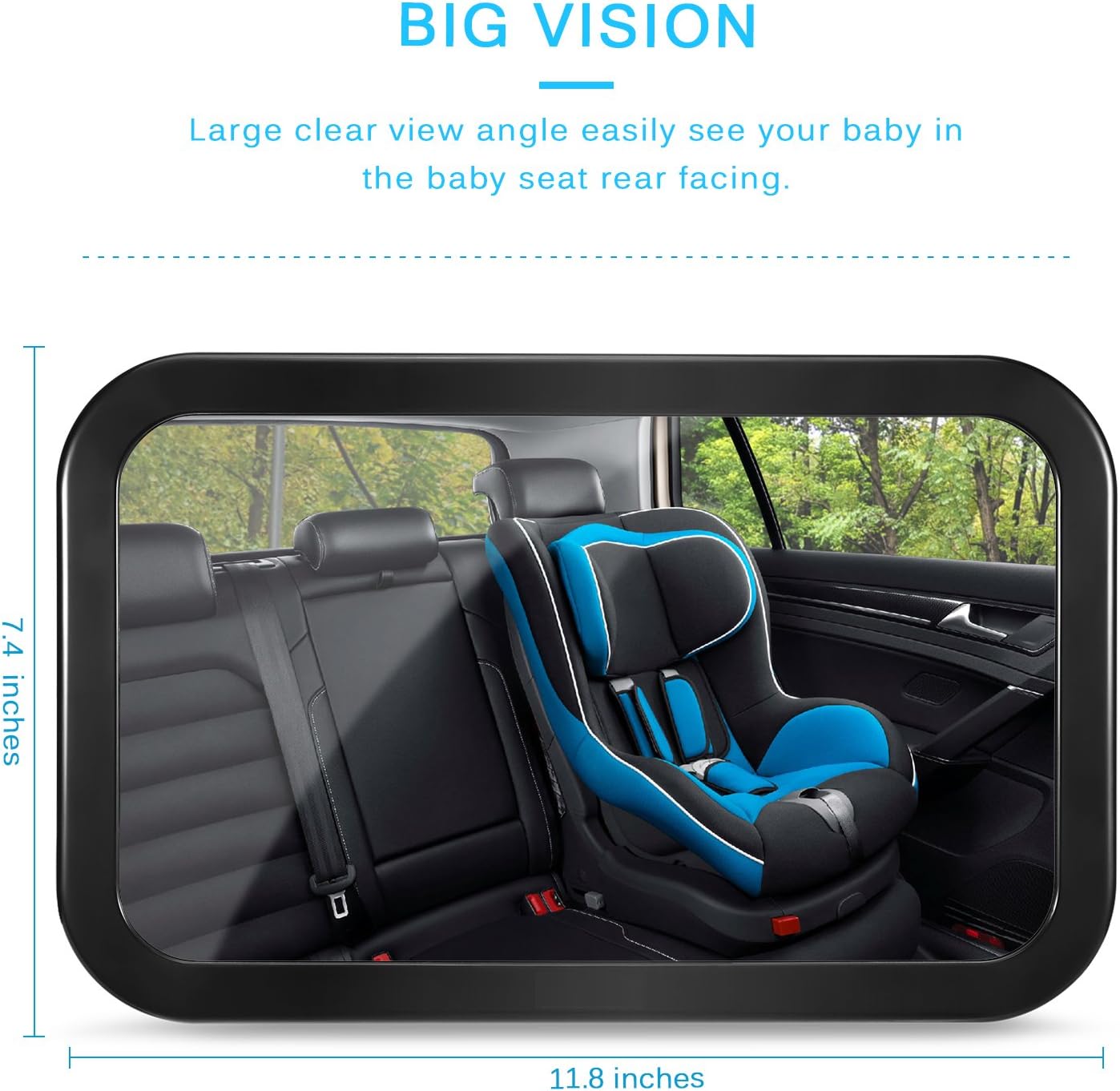 Baby Car Mirror, DARVIQS Car Seat Mirror, Safely Monitor Infant Child 