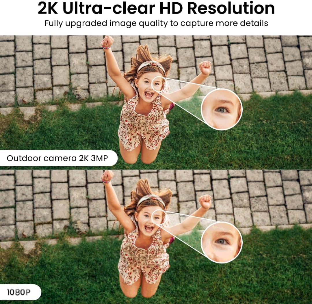 2K Cameras for Home Security-Outdoor/Indoor Camera for Dog/Cat/Pet/Nan