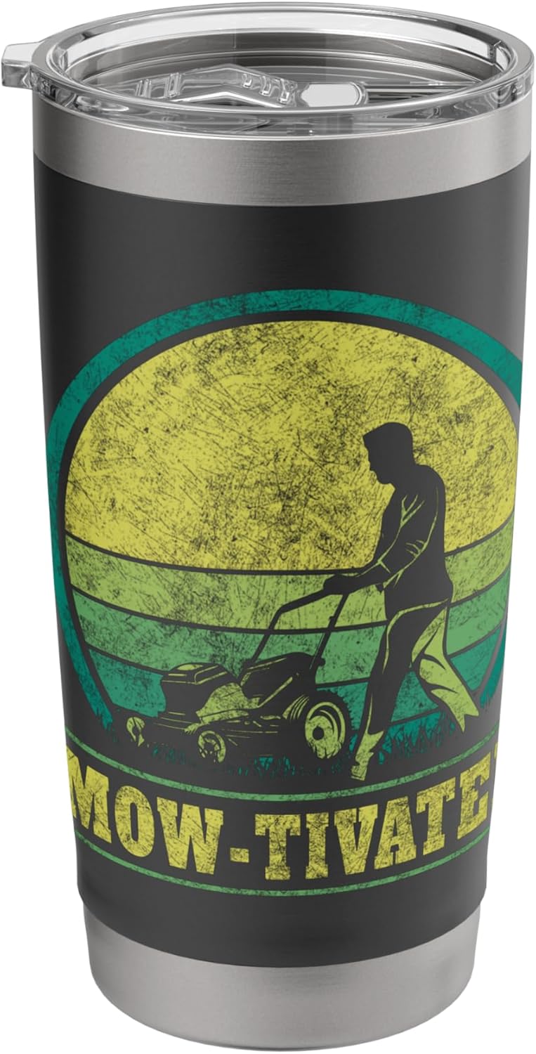 Lawn care enthusiast with slope for mowing Stainless Steel Insulated Tumbler