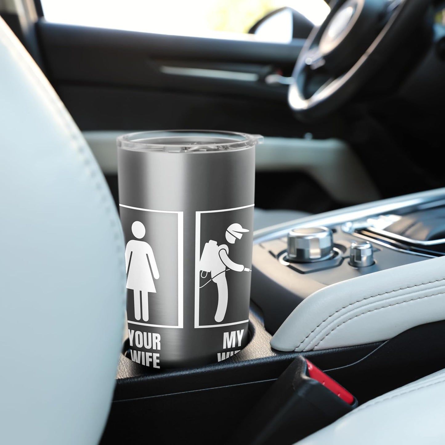 Pest Control Your Wife My Wife Husband Funny Exterminator Stainless Steel Insulated Tumbler