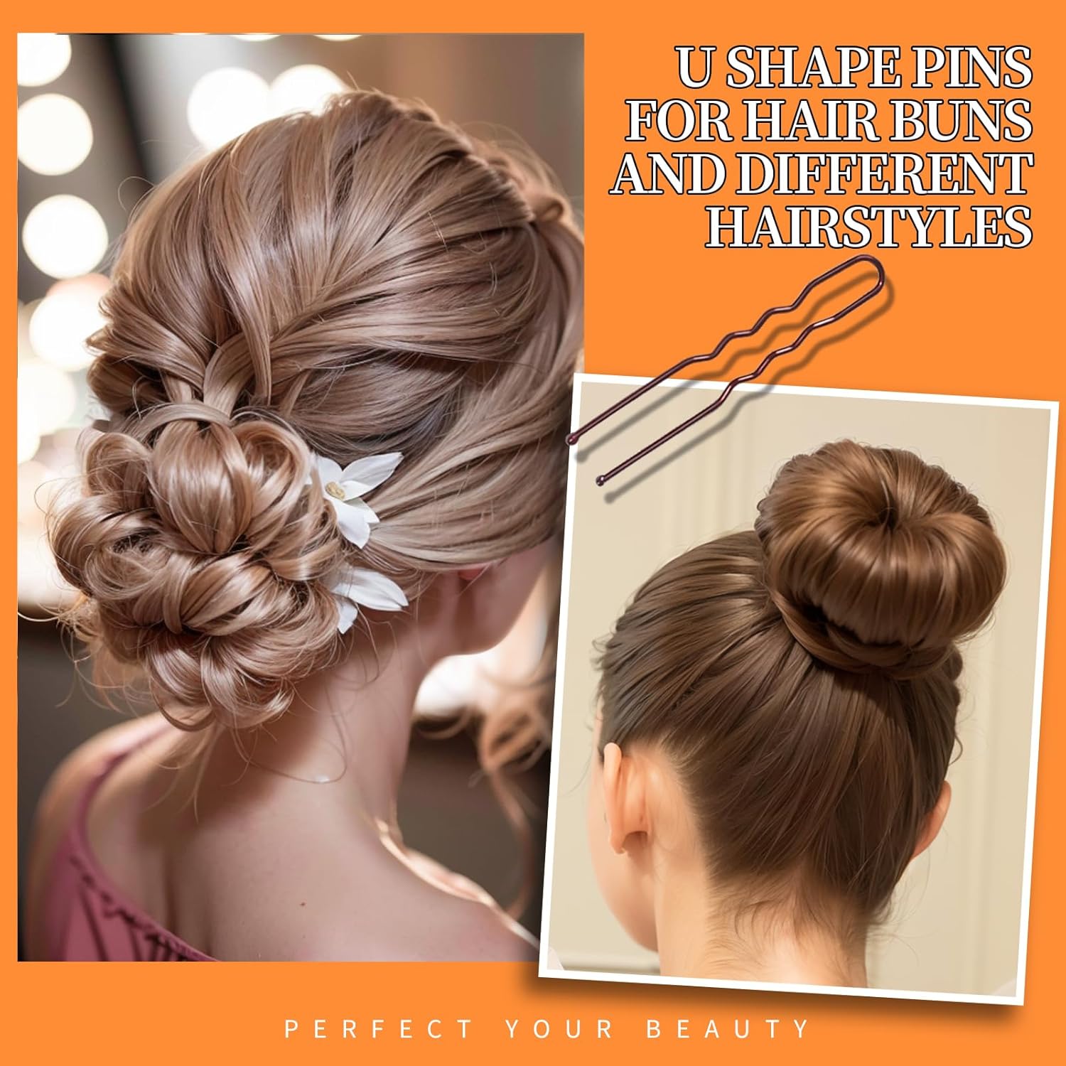 Teenitor 300pcs Bobby Pins Hair Pins Kit, 100 Hair Pin for Women 100 B