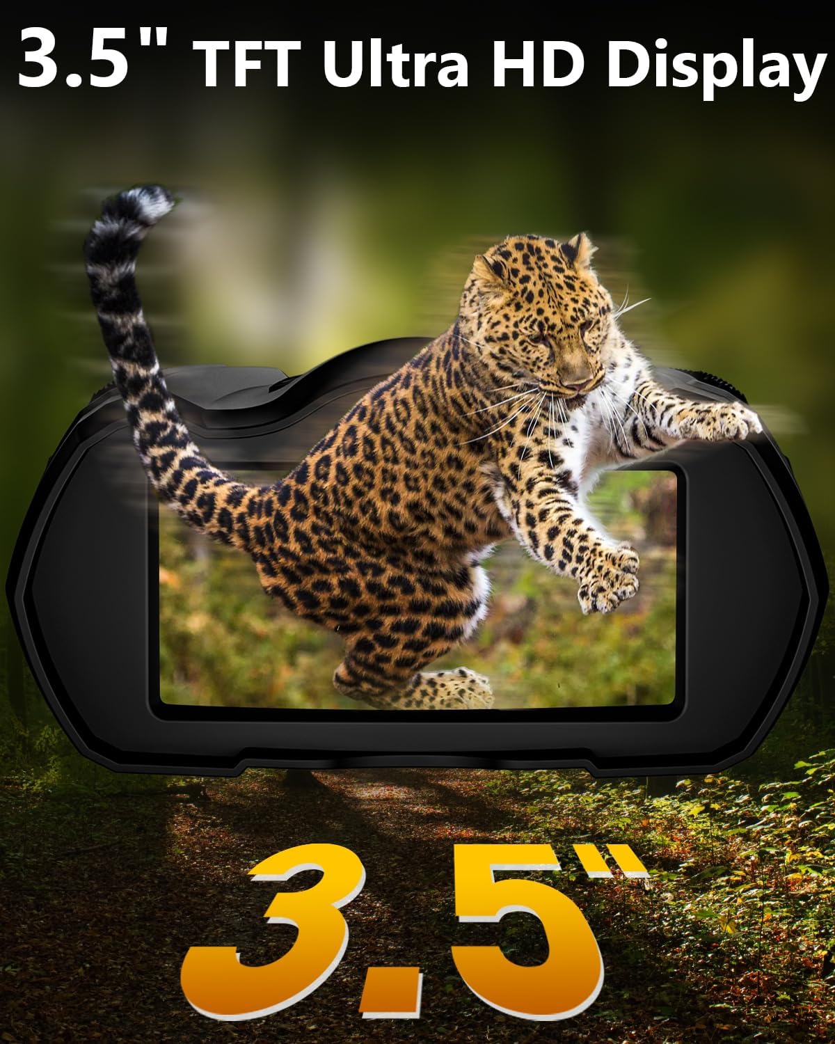 Night Vision Goggles, 9 Gear Night Vision Binoculars, 4K Binoculars with Camera, 4000mAh Battery Nightvision, 10X Digital Zoom, 3.5" HD Display and 32GB TF Card