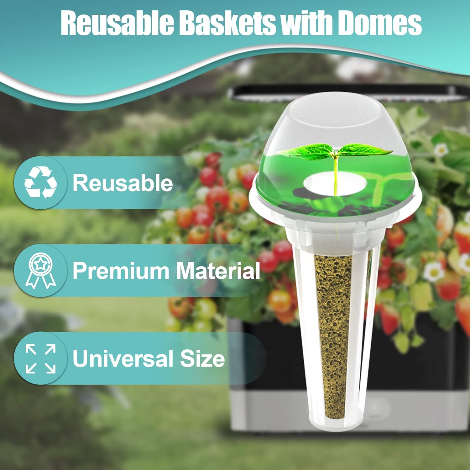 124 pcs Seed Pod Kit for Aerogarden, Grow Anything Kit for Indoor Hydr