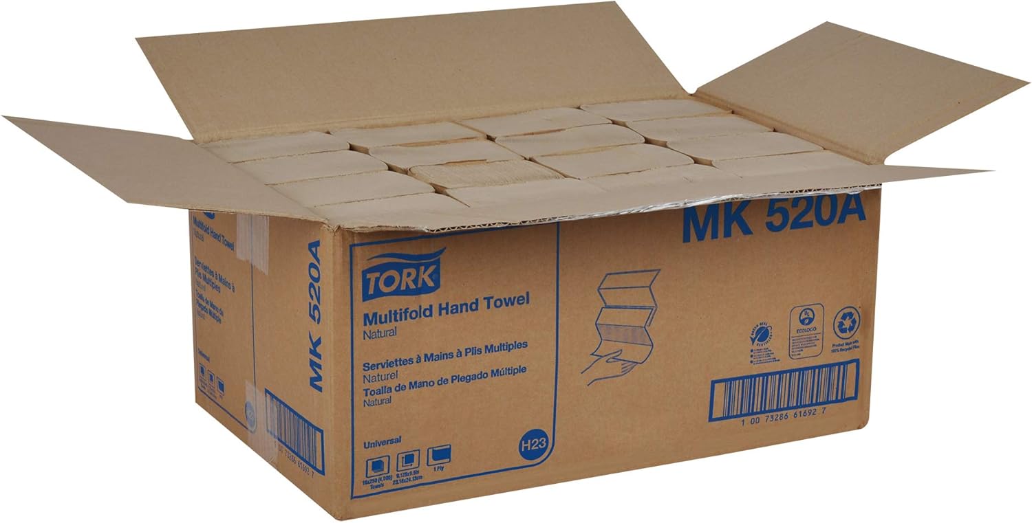 Tork Multifold Hand Towel, Natural, 100% recycled, FSC certified, Comp