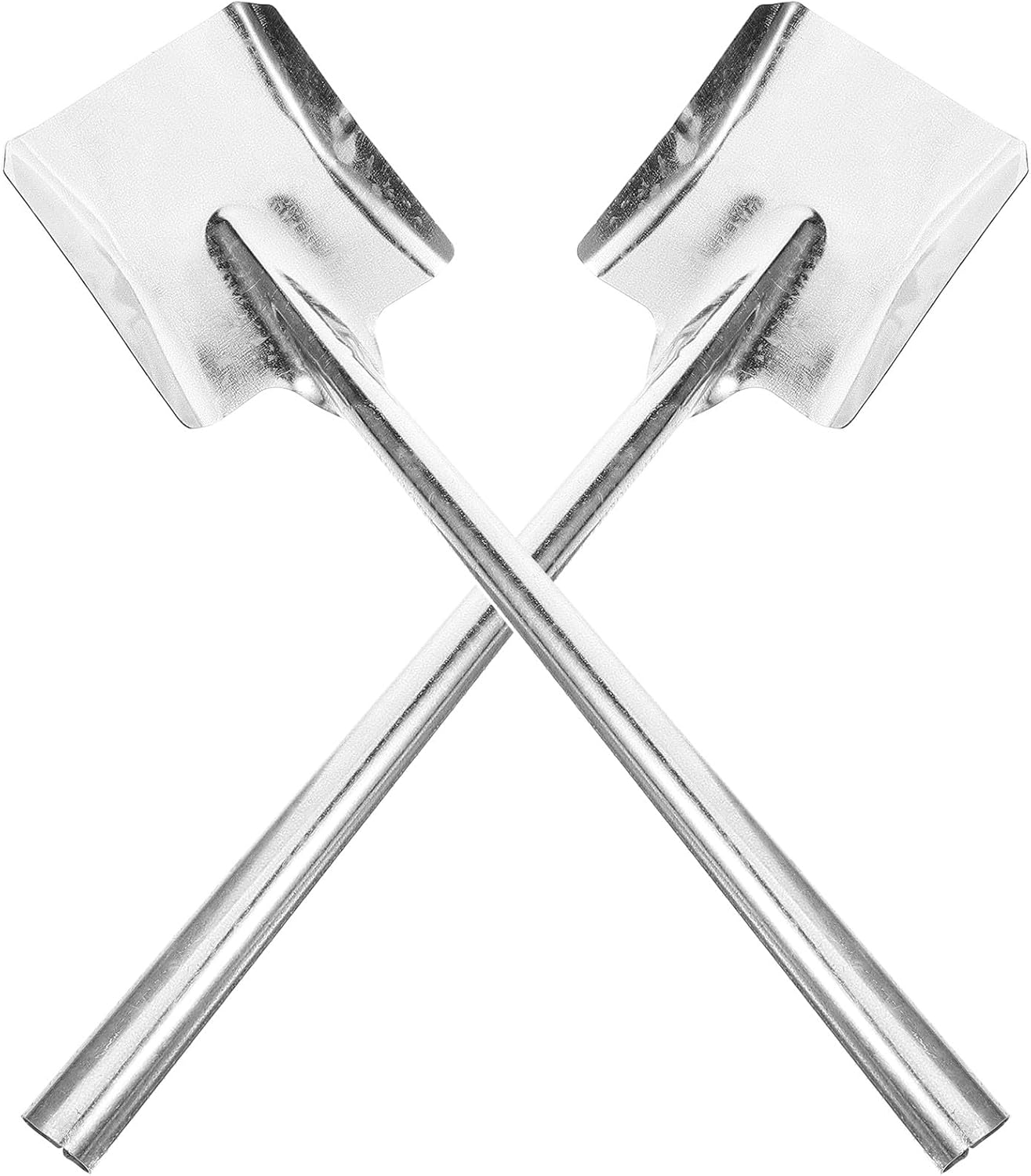 Milisten 2pcs Metal Coal Shovel and Small Soil Shovel Set, Flat-Head Metal Ash Scoop for Fireplace and Garden Use, Sturdy Household Dirt Loosening Tool for Indoor Outdoor Cleaning