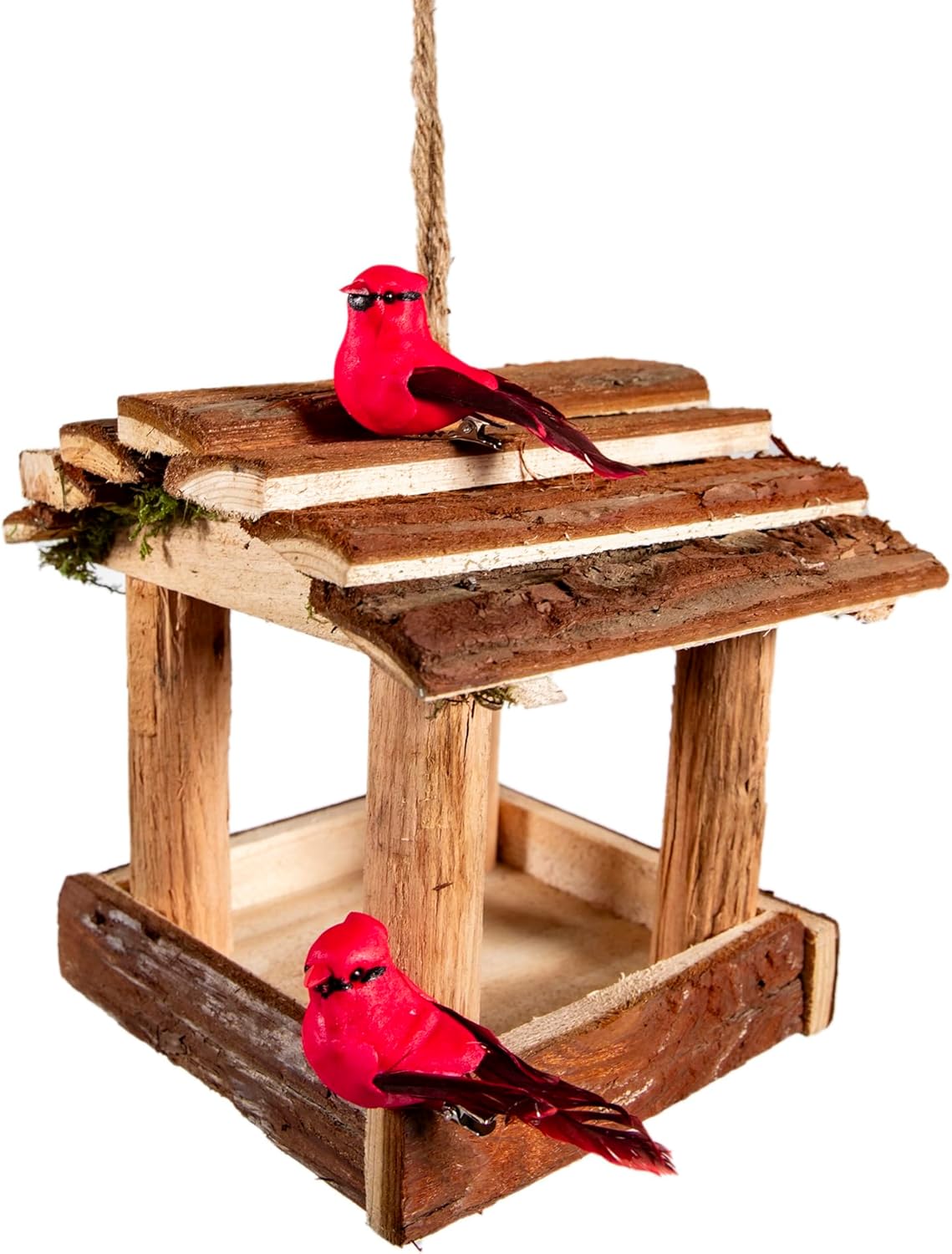Cartanfill-Handmade Wooden Outdoor Birdhouse for Cardinals, Hanging Ga