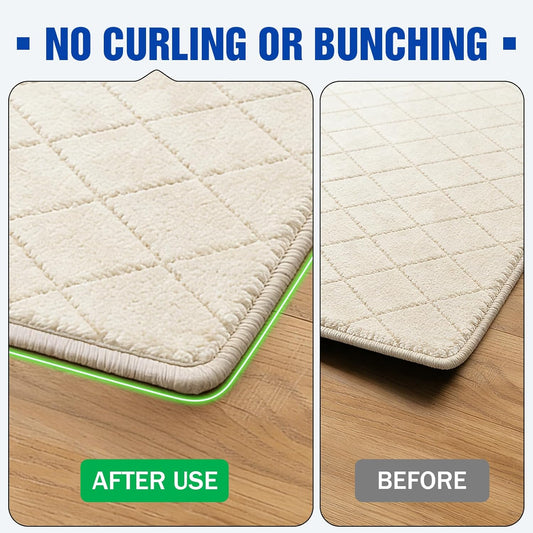 Songrey Rug Tape Rug Corner Grippers 8PCS, Reusable Double-Sided Carpe