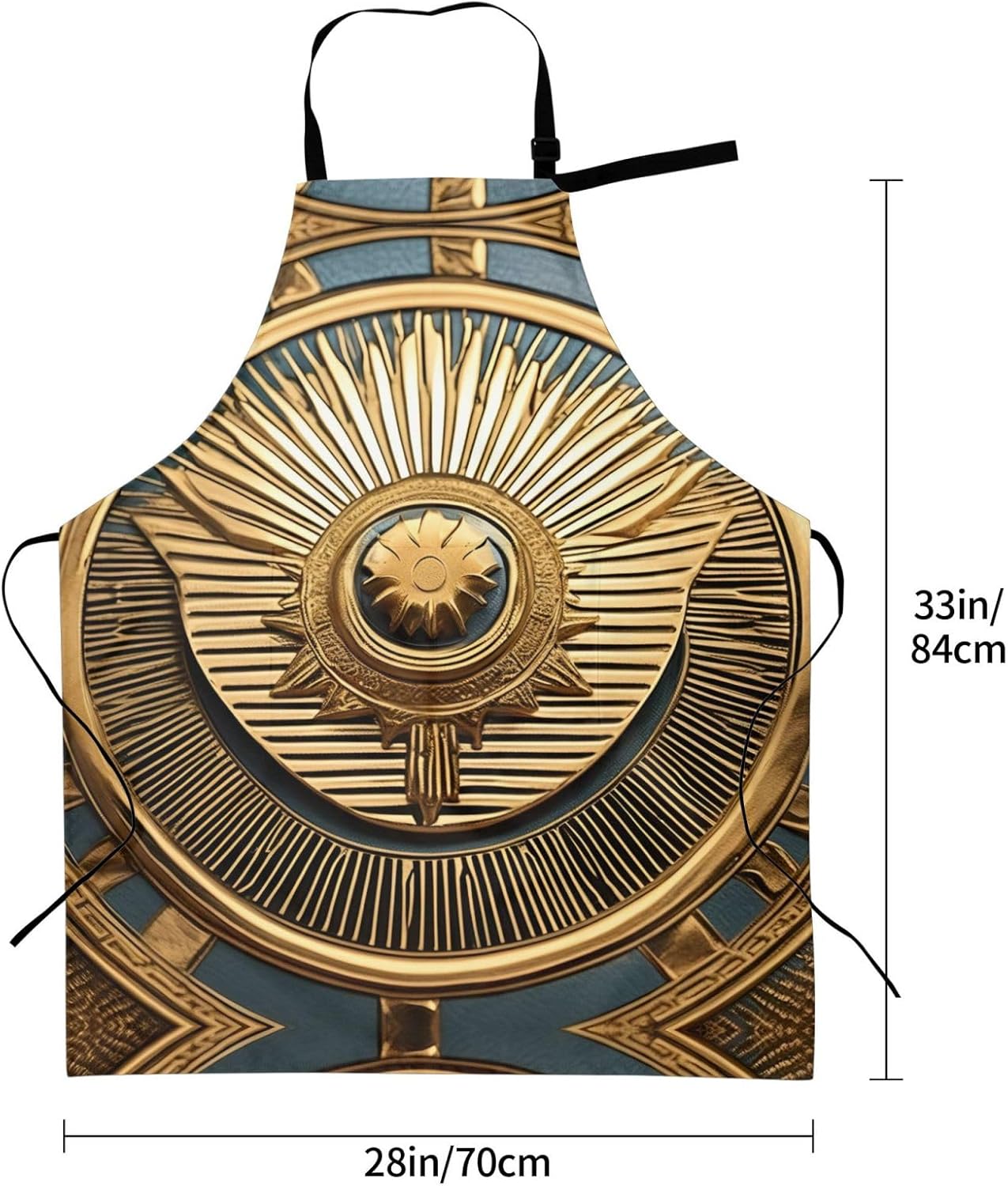 Sun Old Egyptian Timeless Grace print Waterproof chef's apron with pocket apron for kitchen cooking baking barbecue and gardening