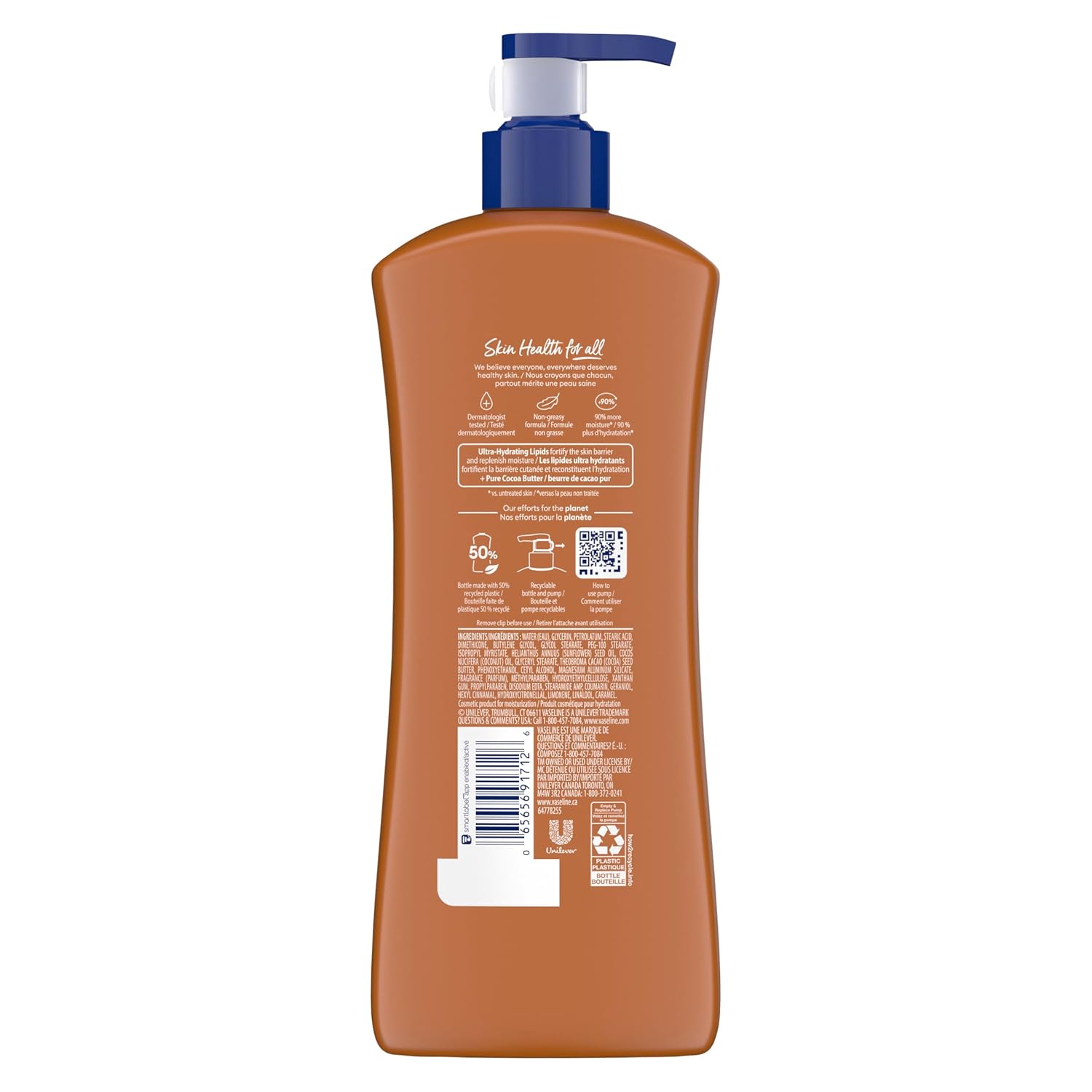 Vaseline Intensive Care Body Lotion Cocoa Radiant 3 count for Dry Skin