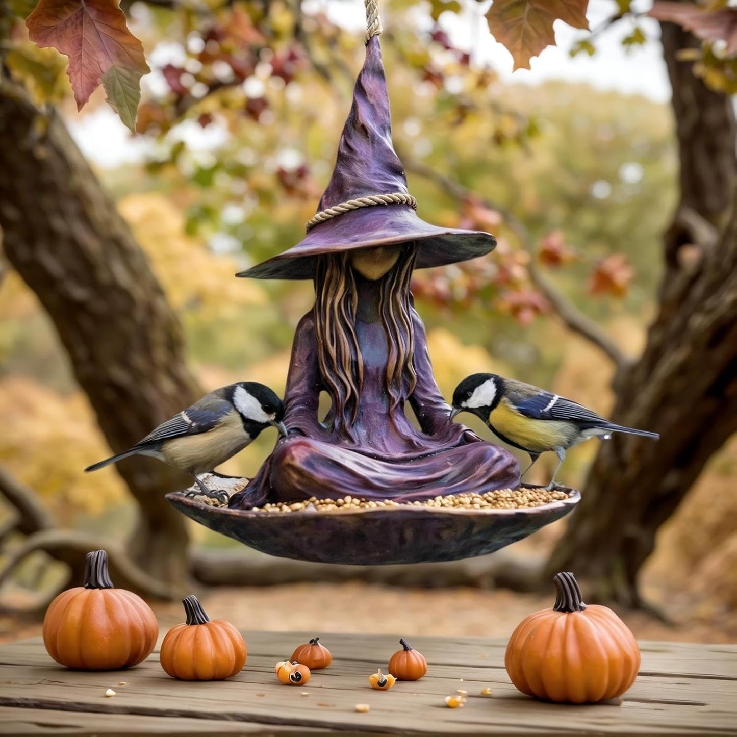 Bird Feeder - Weatherproof Hangable Funny Gadget,Outdoor Bird Feeder Food Station | for Finches Robins Sparrows Budgies Backyard Balcony Patio Terrace Tree Branches Eaves