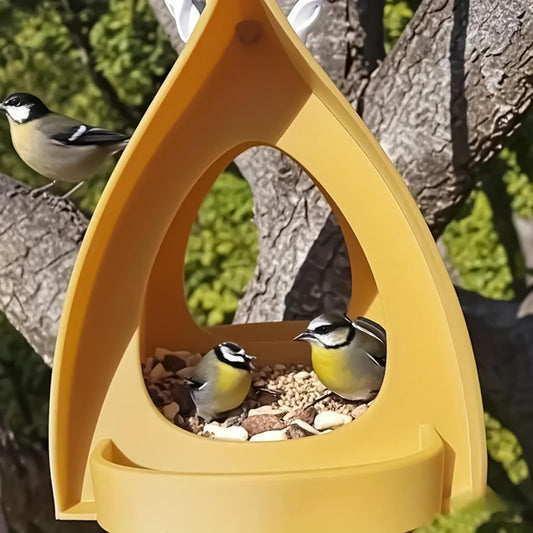 Hut Shape Bird - Outdoor Hangable Station, Open Bird Feeders fBirdhouse for Garden, Balcony, or Backyard, Squirrel Resistant Seed for Winter Feeding Attracts Hummingbirds Sparrows