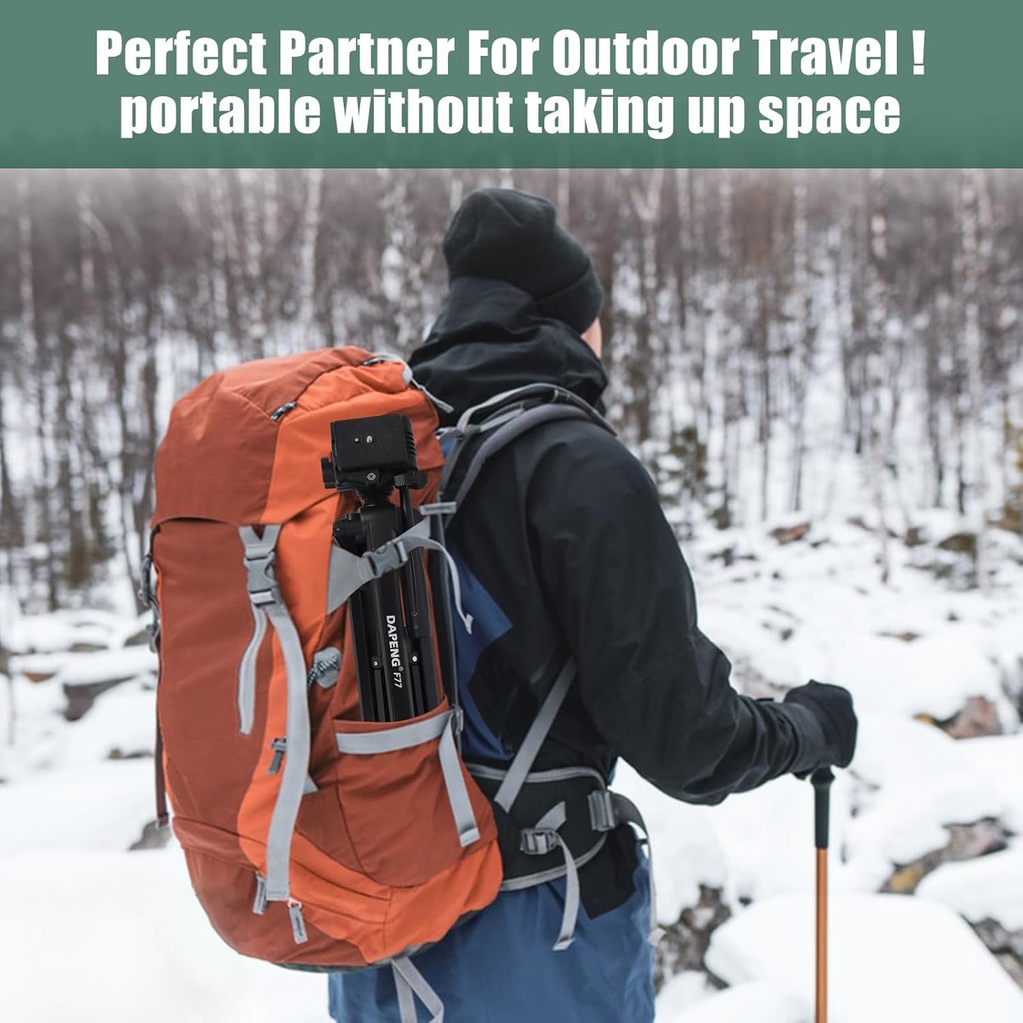 DAPENG Spotting Scope Tripod,Shooting Hunting Rest V Yoke Stand with Travel Bag and Phone Holder,Compatible with Monocular/Astronomical Telescope/DSLR Camera/Cell Phone/Projector (74 inch)