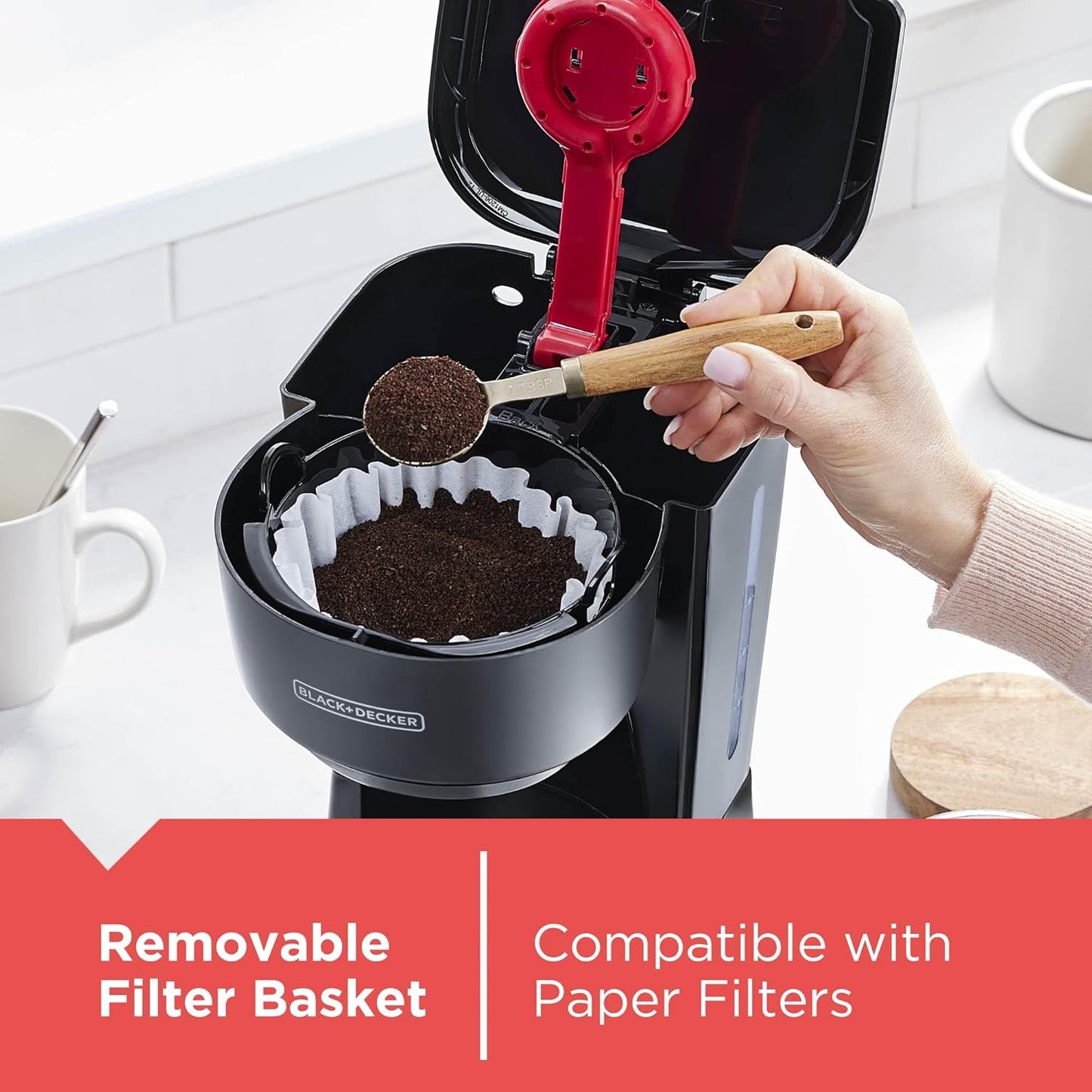 BLACK+DECKER 12-Cup Coffee Maker with Easy On/Off Switch, Easy Pour, N