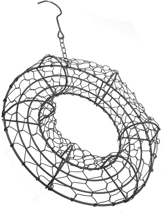 SGerste Iron Ring Wire Wreath Frame Succulent Flower Pot Metal Hanging Planter Holder