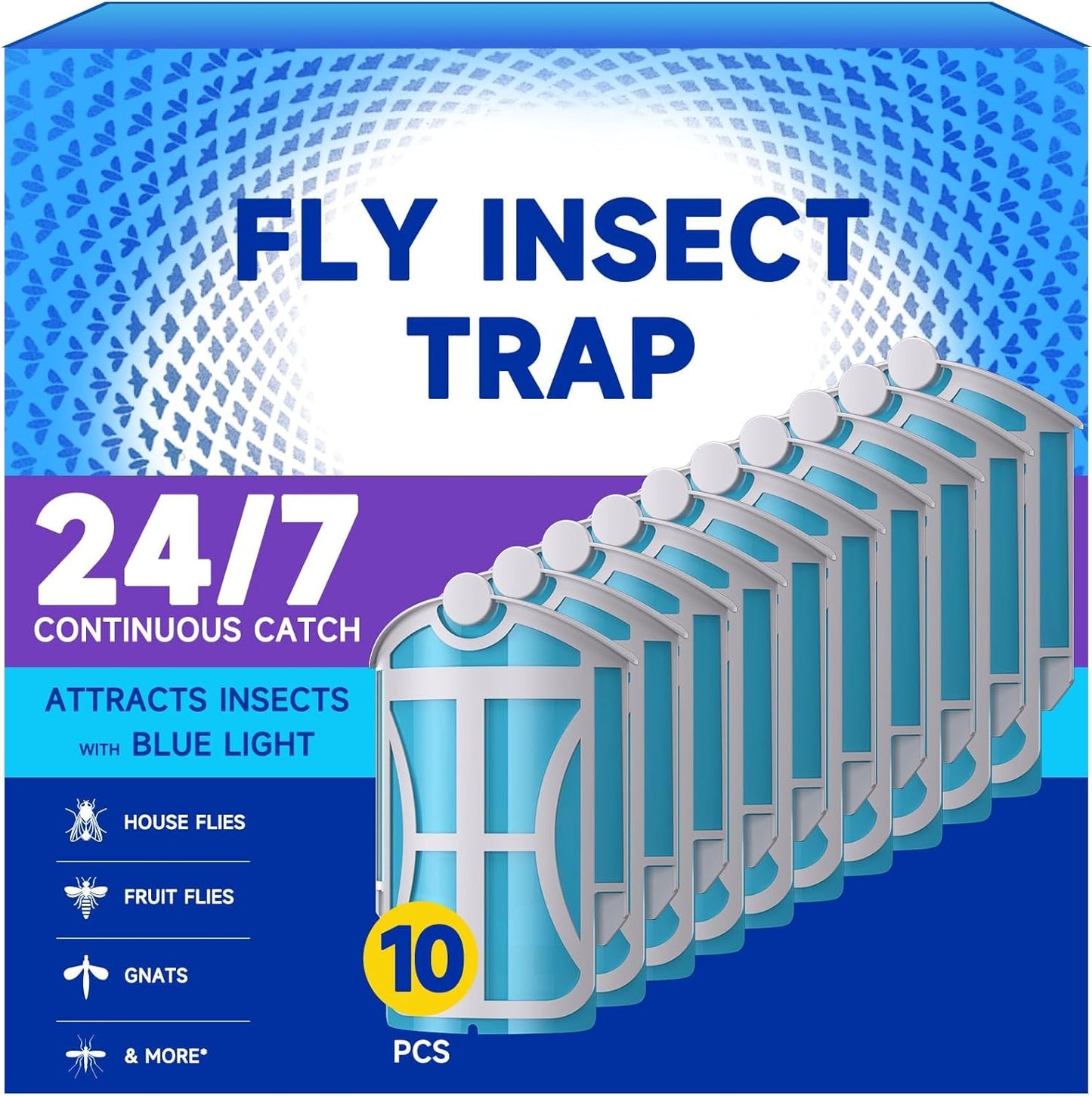 10 Pack Flying Insect Trap Refills, Compatible with Flying Insect Trap