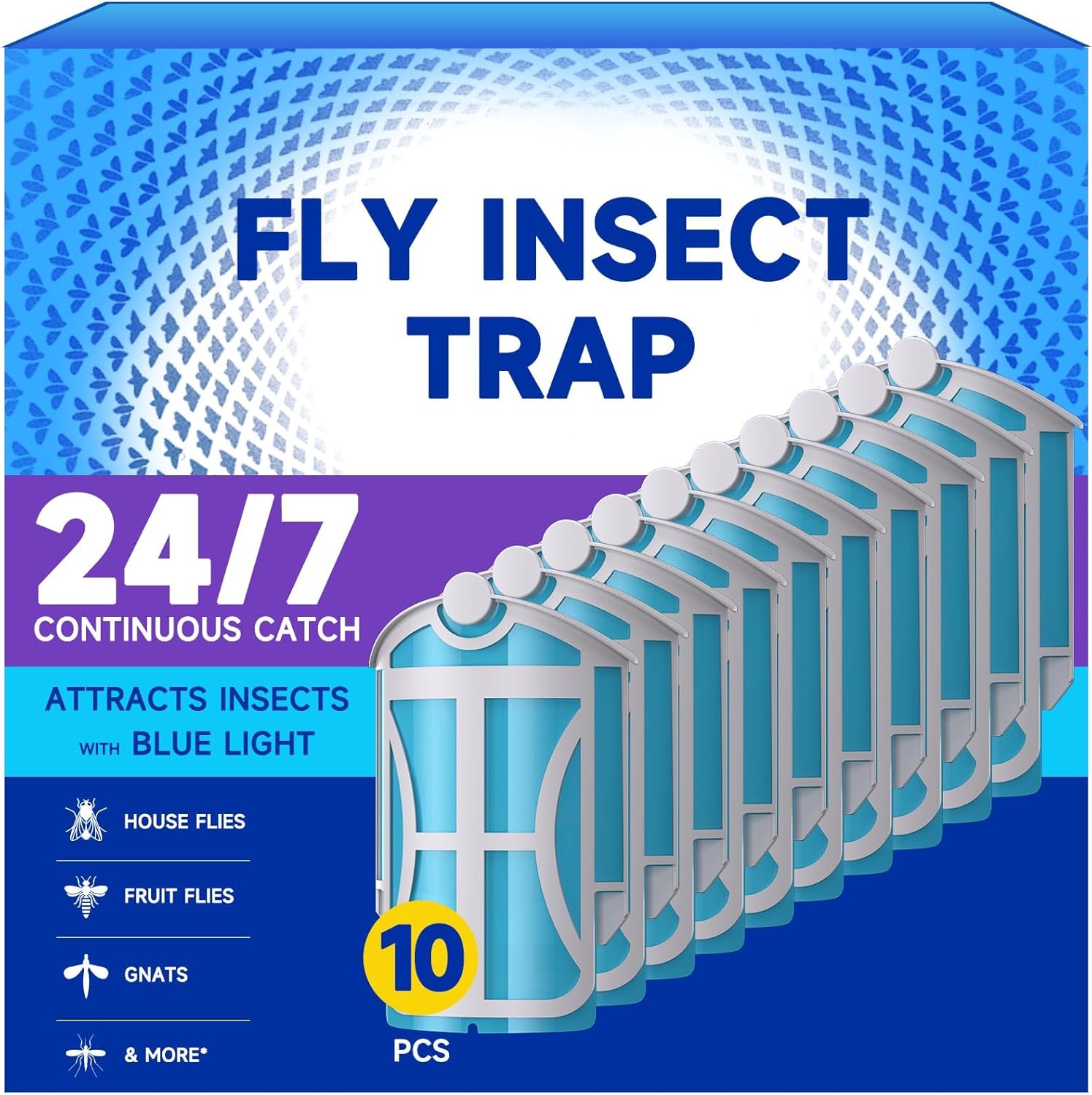 10 Pack Flying Insect Trap Refills, Compatible with Flying Insect Trap