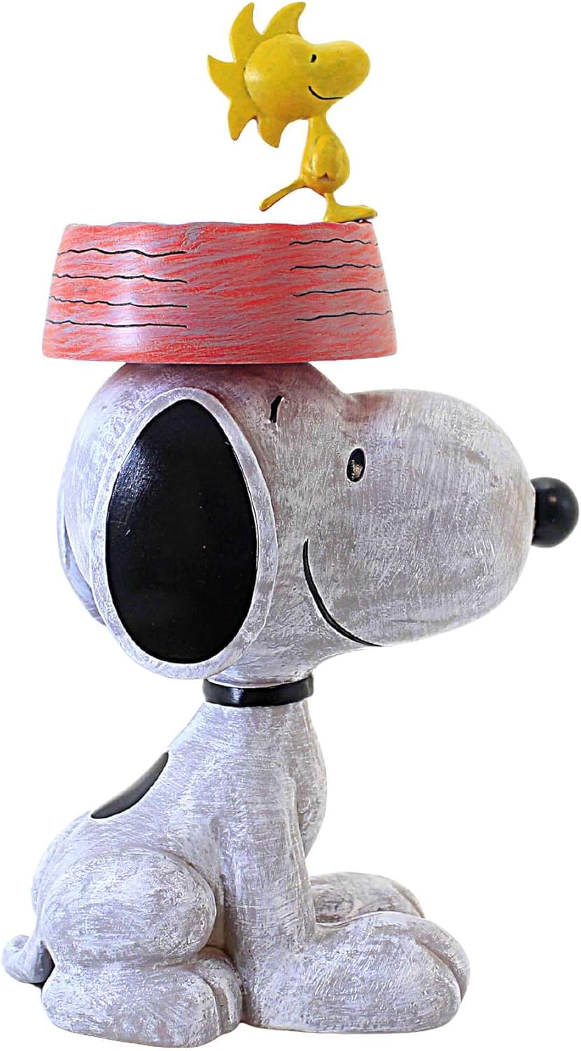 Giftware by Roman Inc, 13."H Peanuts Snoopy Bird Feeder, Garden Decor