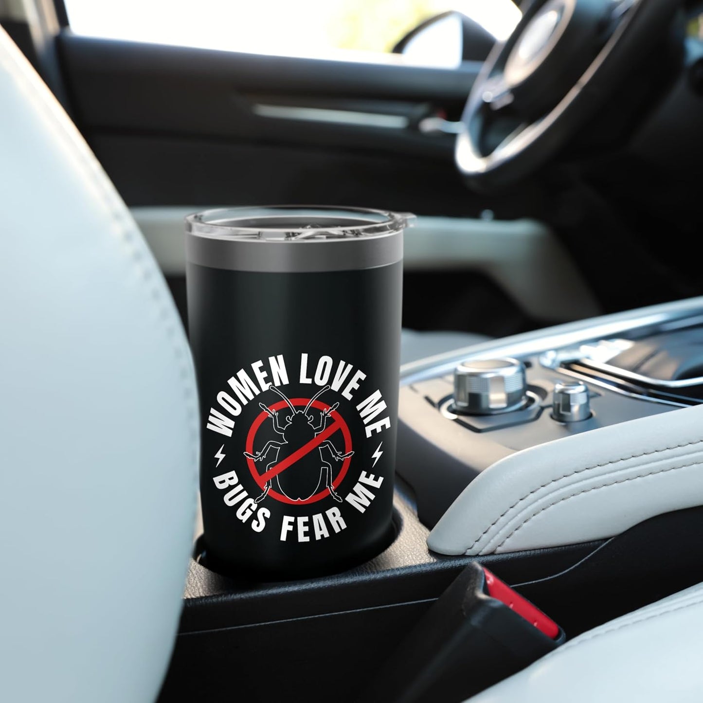 Pest Control Bug Exterminator Funny Bugs Fear Me Stainless Steel Insulated Tumbler
