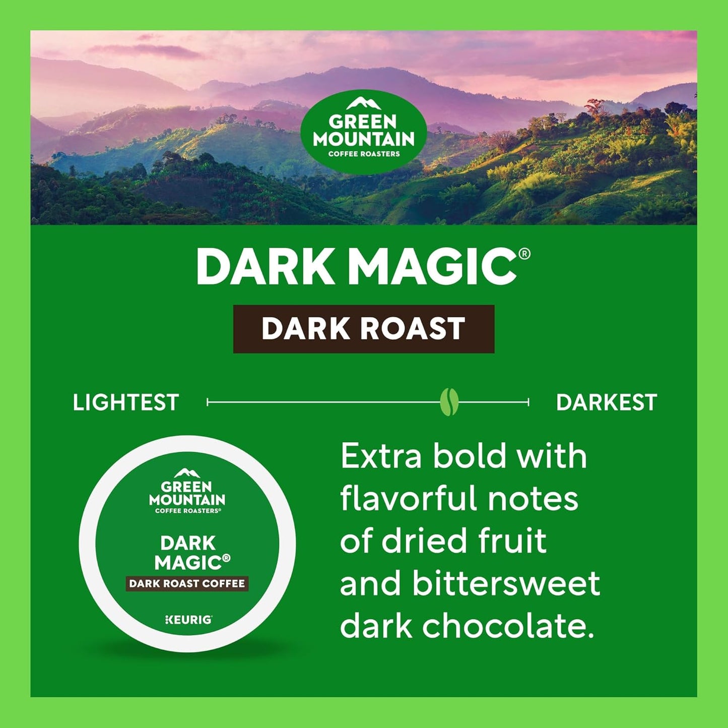 Green Mountain Coffee Roasters Dark Magic Coffee, Keurig Single-Serve 