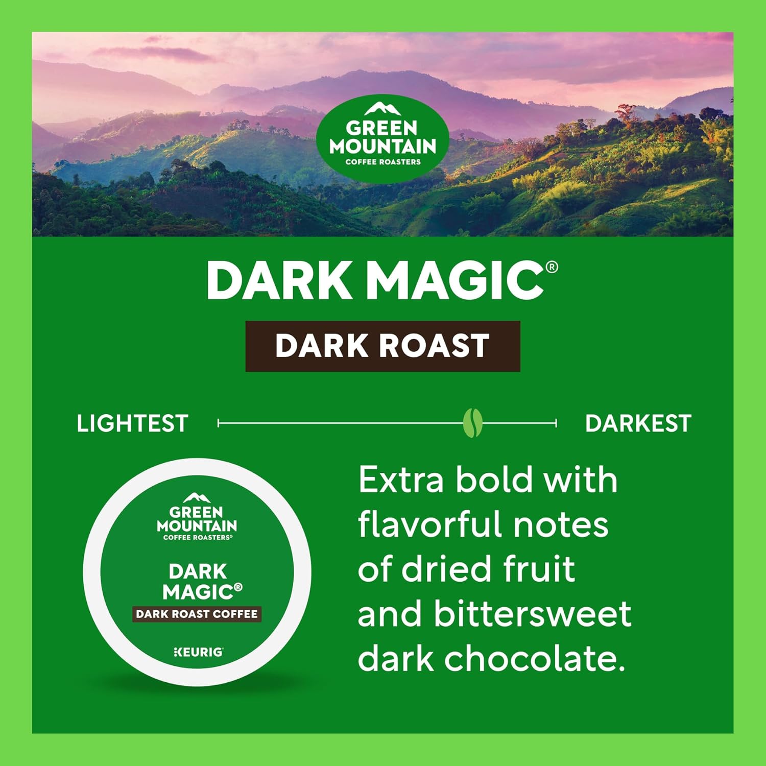 Green Mountain Coffee Roasters Dark Magic Coffee, Keurig Single-Serve 