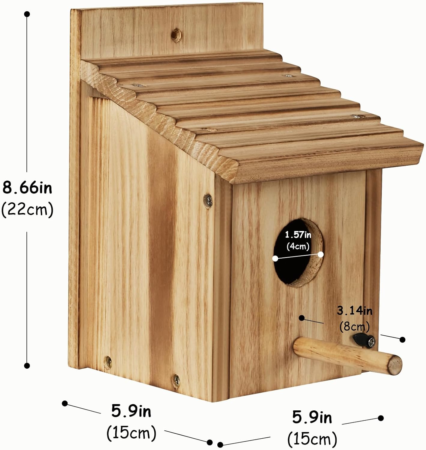 Outdoor Wooden Bird House, Birdhouse DIY Assembly Kit, Durable Bluebir
