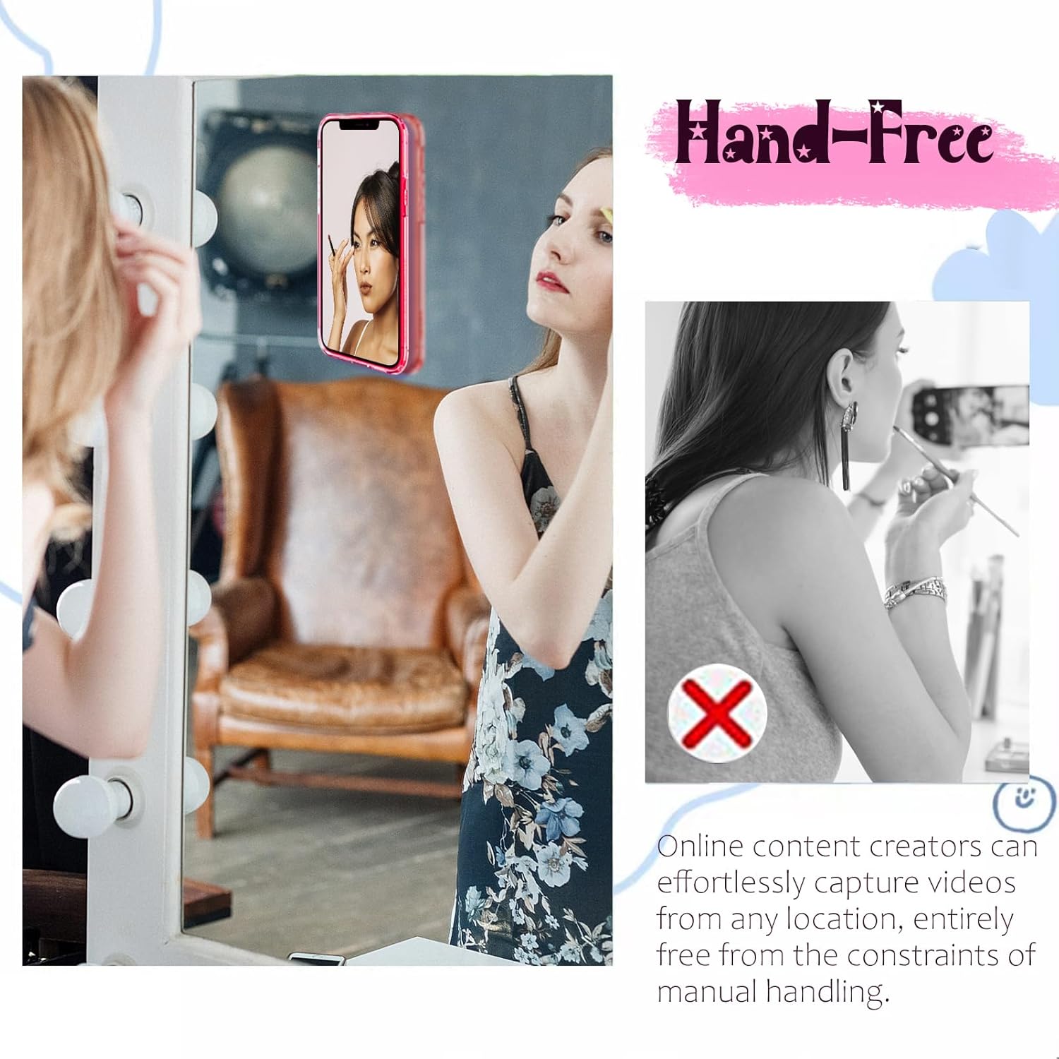 Anteel Silicone Suction Phone Case Mount, Silicon Adhesive Phone Acces