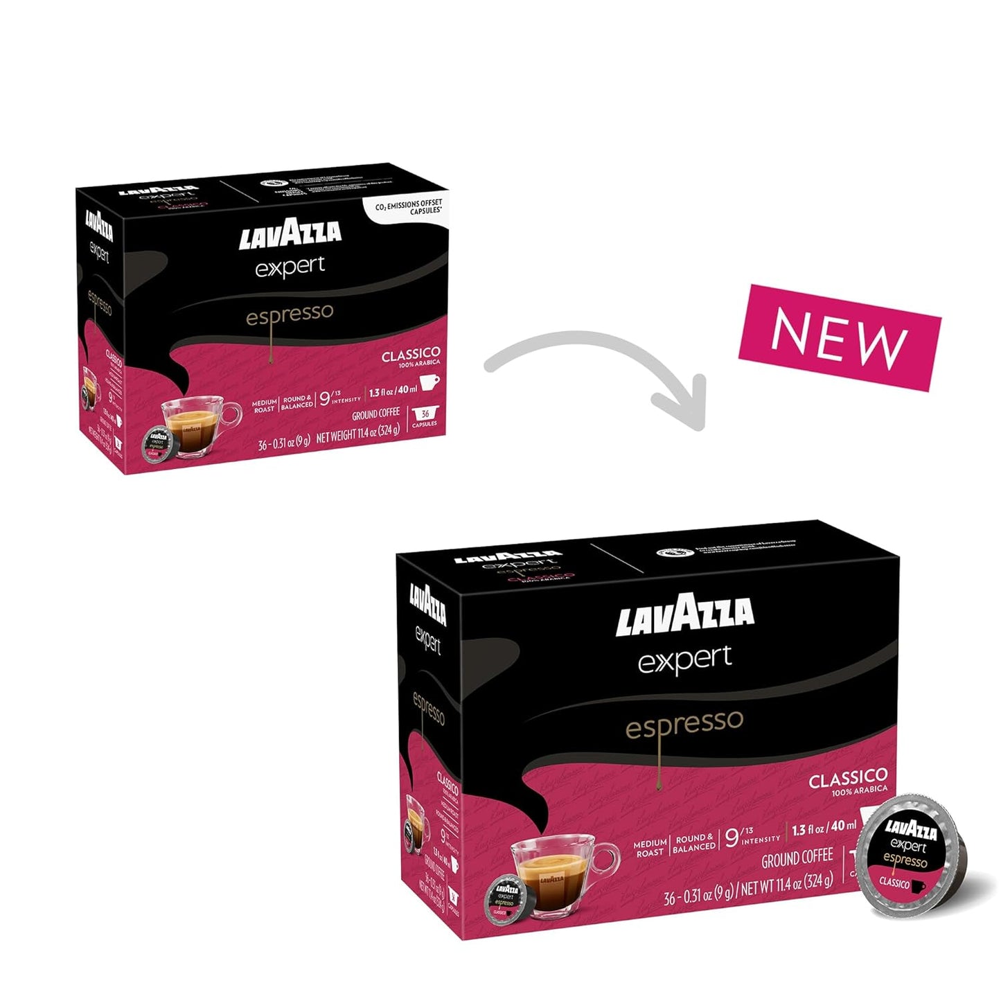 Lavazza Expert Espresso Classico Capsules, Medium Roast, 100% Arabica,