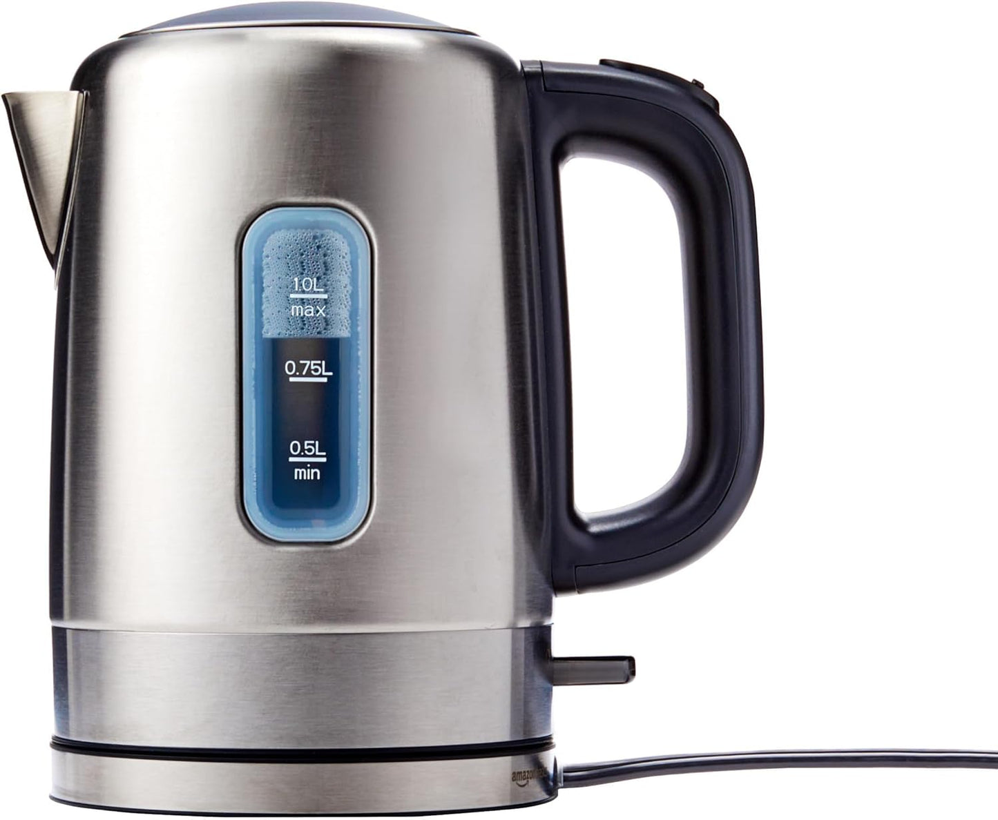 Amazon Basics Electric Stainless Steel Kettle for Tea and Coffee, BPA-