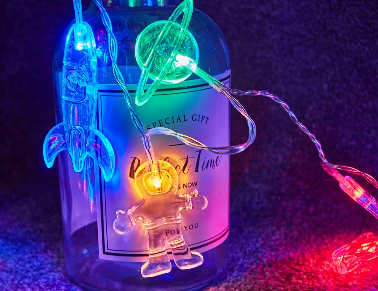 AceList 10 LED Children's Room LED String Light Astronaut Spaceship Ro