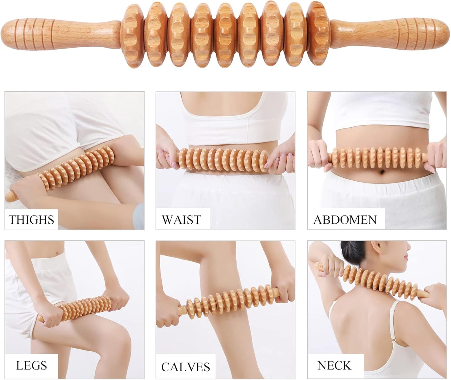 3-in-1 Wood Therapy Massage Tools Lymphatic Drainage Massager Wooden M