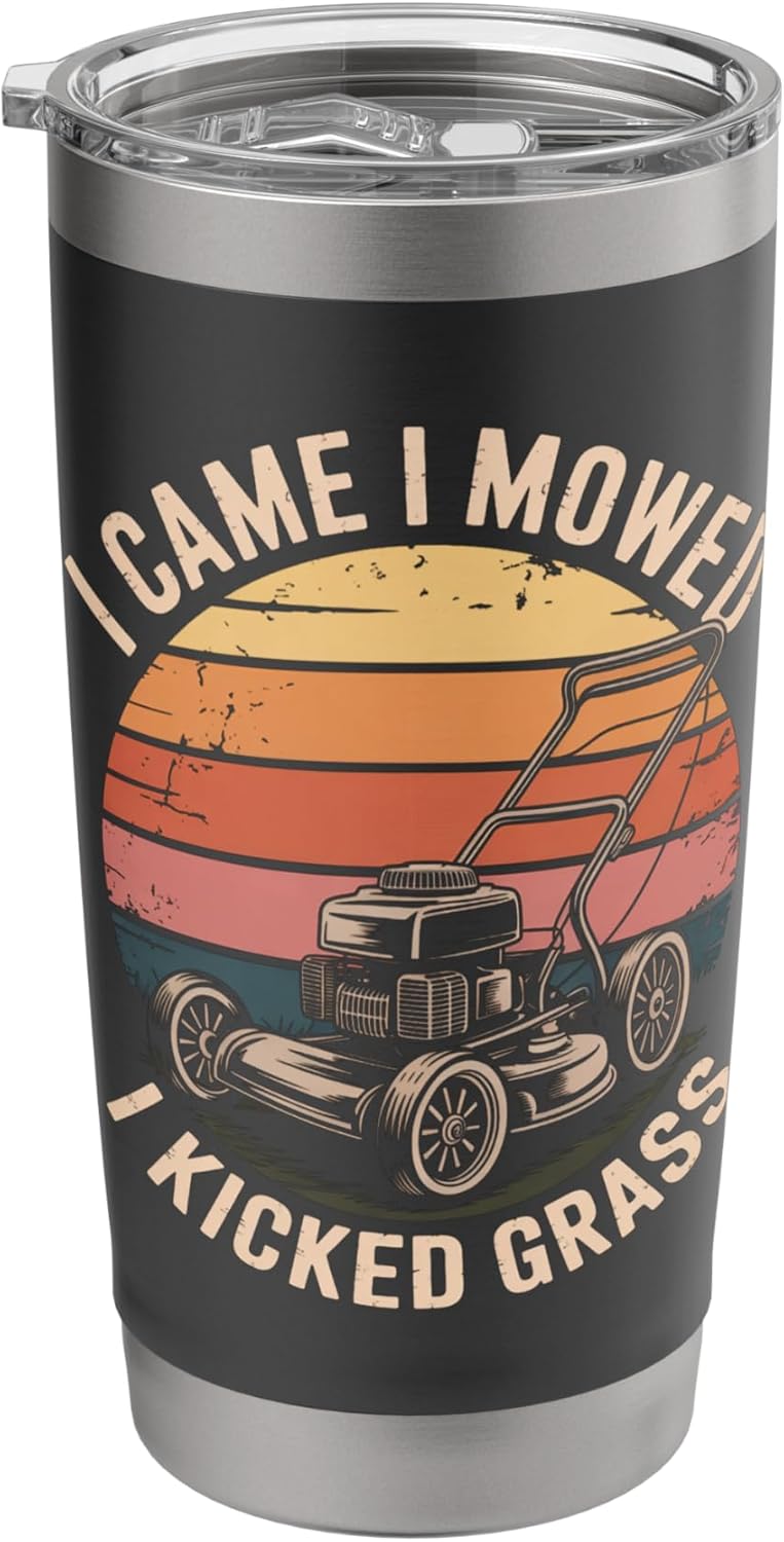 Garden Plant Lover Funny Lawn Mowing Vintage Gardener Stainless Steel Insulated Tumbler