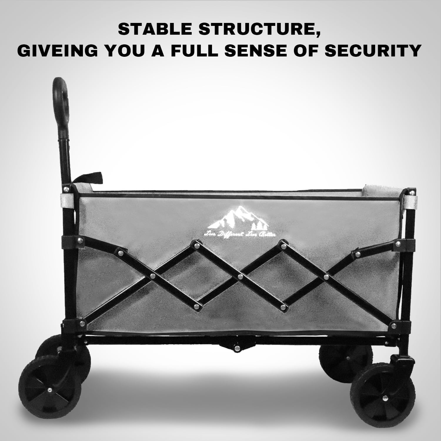 Collapsible Wagon 352LBS Capacity, Foldable Large Wagons Carts, Heavy 