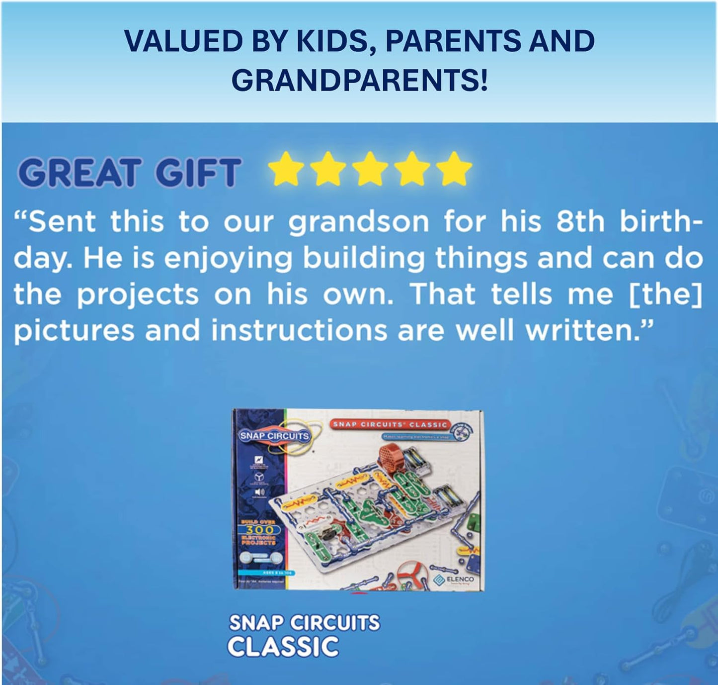 Snap Circuits Classic SC-300 Electronics Exploration Kit | Over 300 Pr