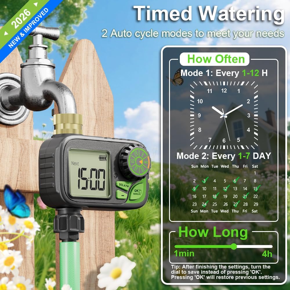 Sprinkler Timer Water Hose Timer - Programmable Digital Irrigation Out