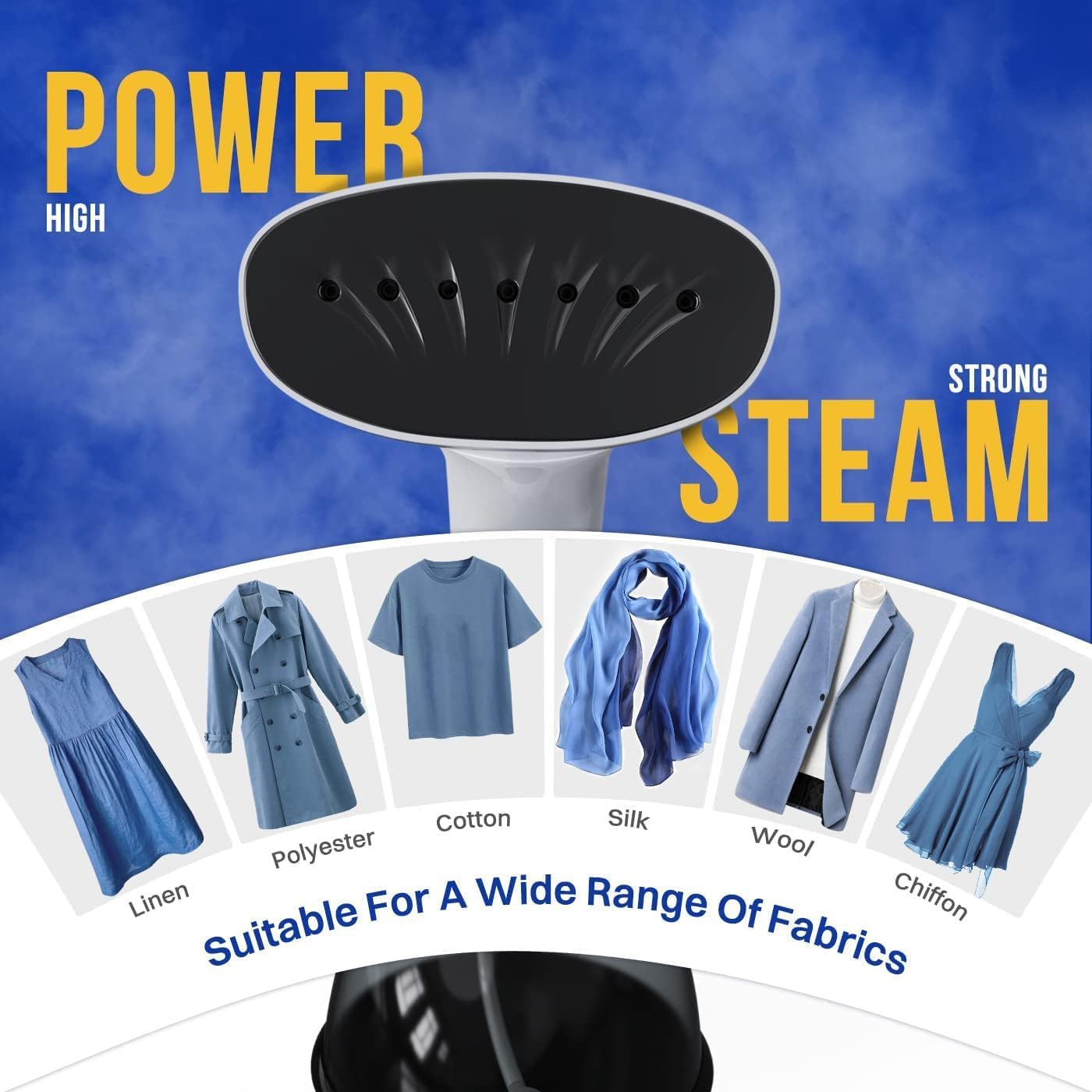 Steamer for Clothes 1350W, Clothes Steamer for Home, Office, Travel, U