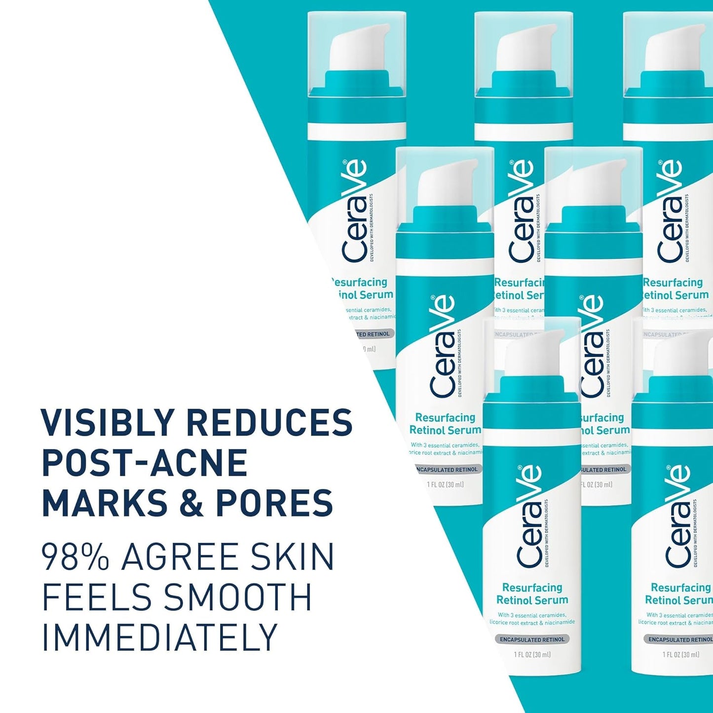 CeraVe Resurfacing Retinol Serum For Post Acne Marks, Formulated With 