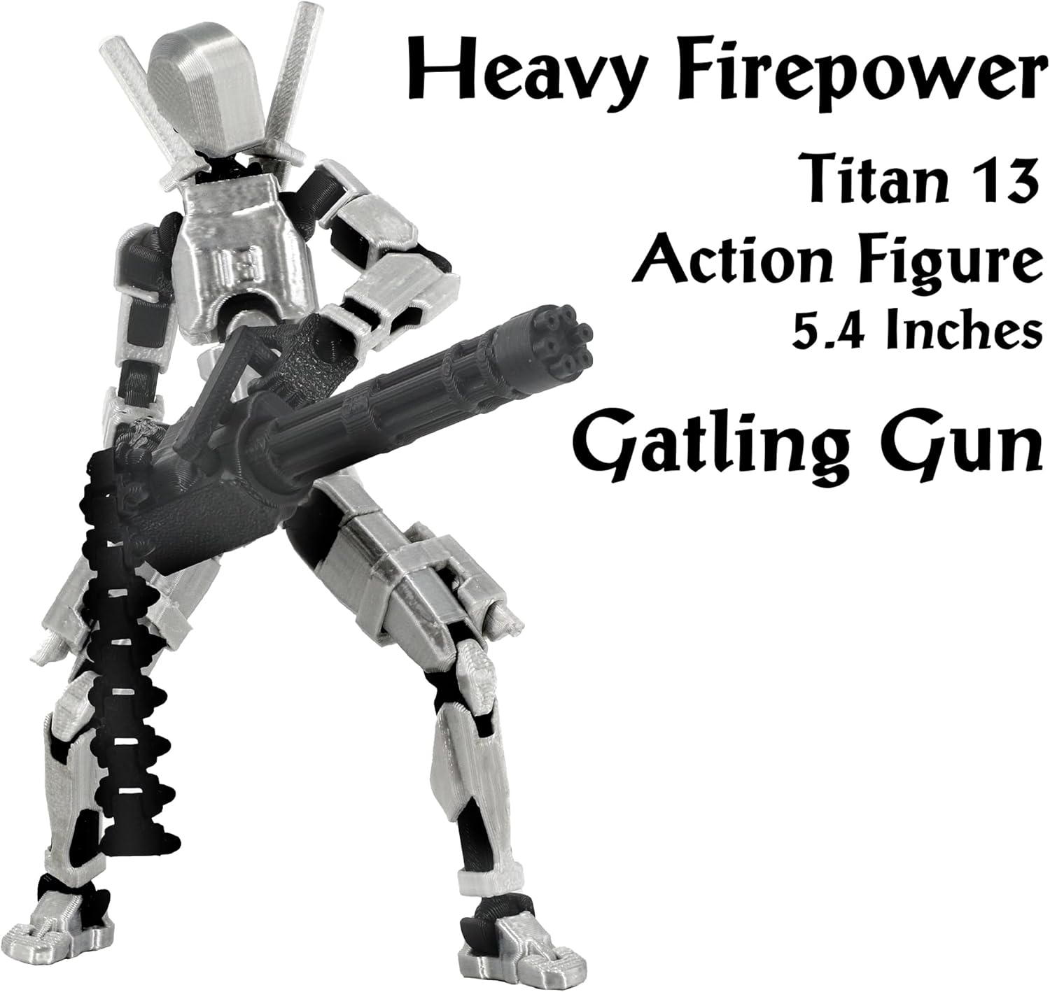 Gatling Gun T13 Titan 13 Action Figure Set【Assembled】, Robot Action Fi