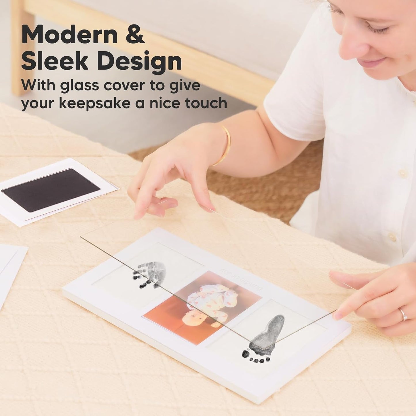 Inkless Hand and Footprint Kit, Boy, Girl, Newborn Keepsake - No Mess 