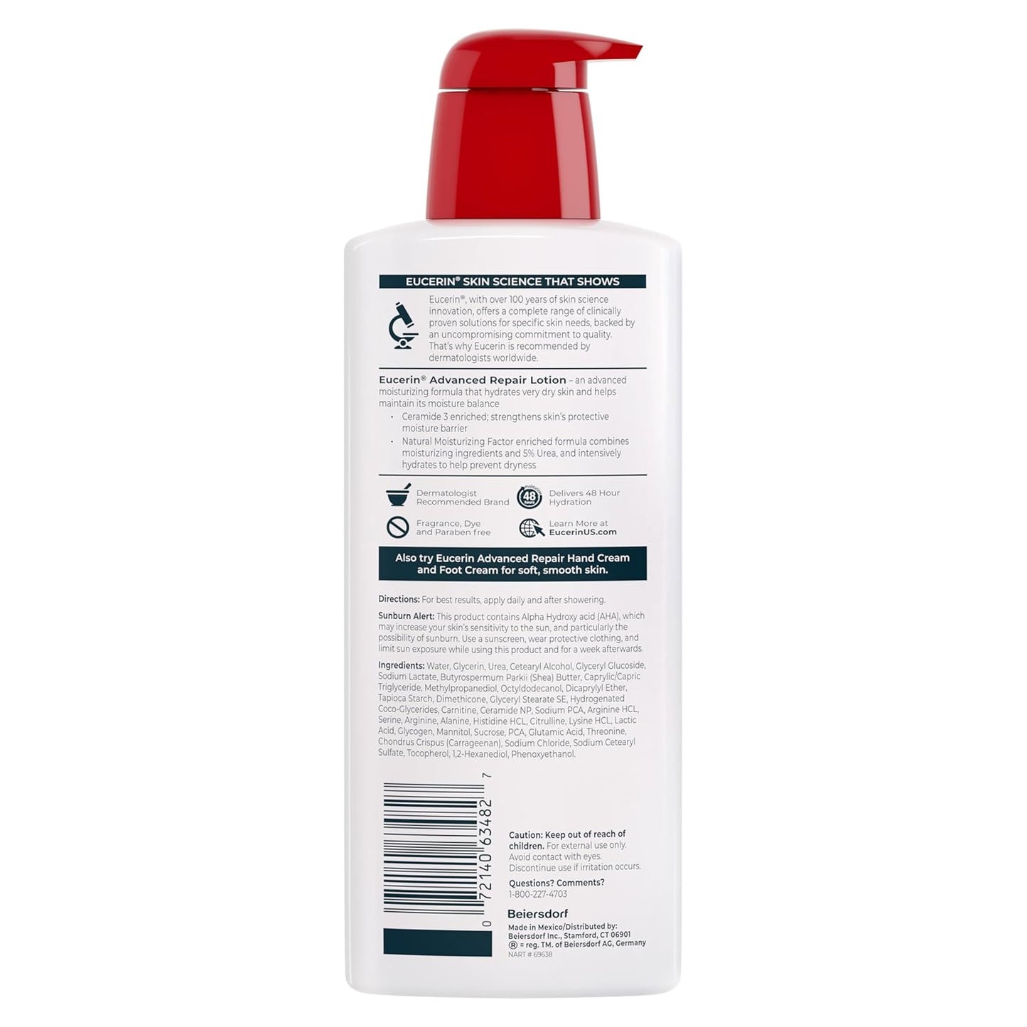 Eucerin Advanced Repair Body Lotion for Very Dry Skin, Unscented Lotio