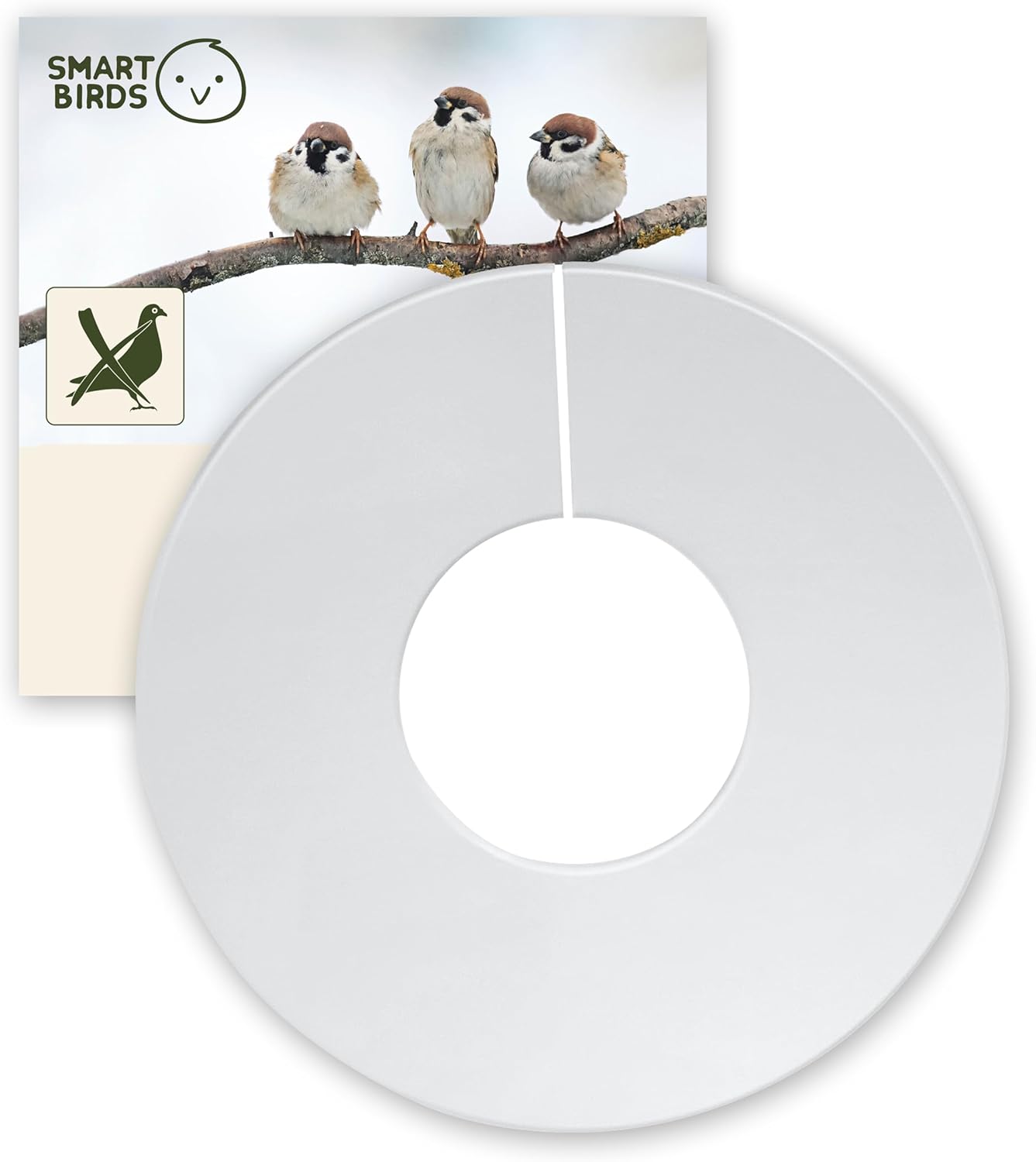 SWISSINNO Big Bird Blocker Ring, Transparent, Prevent Pigeons, Crows a