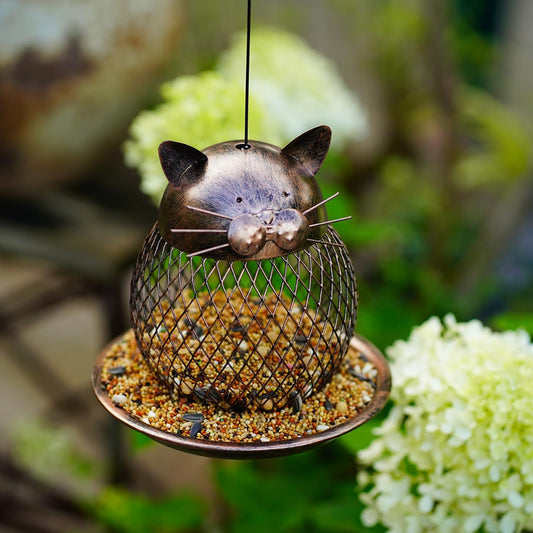 Mentoart Bird-Friendly Outdoor Feeder with Adjustable Hooks - Weatherproof Garden Decoration for Patios, Yards & Wildlife Observation (Easy to Refill & Clean)