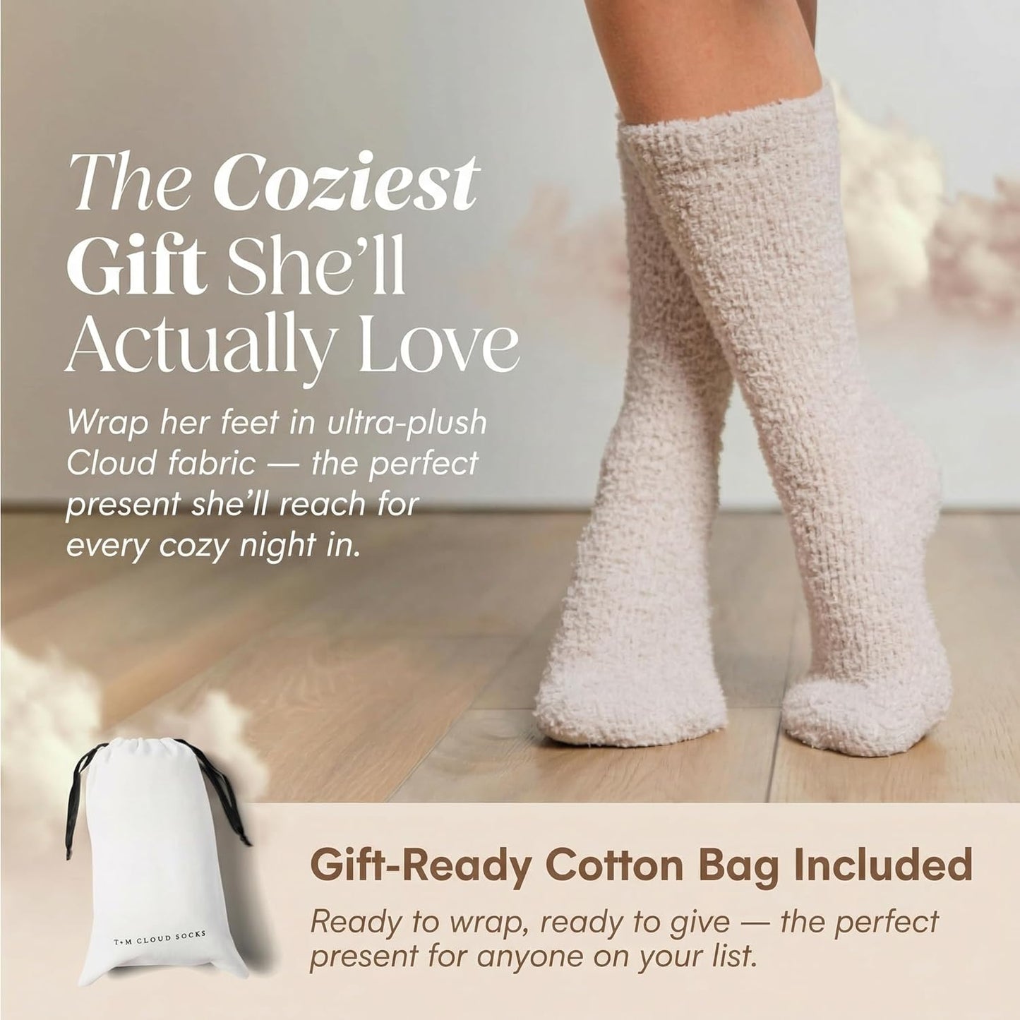 Unboxme Gifts Warm & Cozy Ultra-Luxe Cloud Sock for Women & Men - Supe