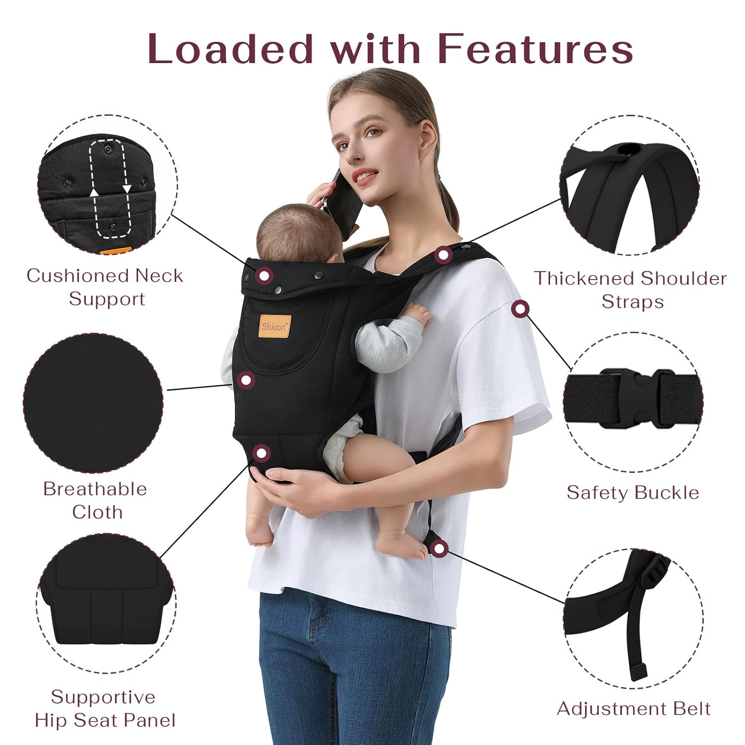 Baby Carrier Newborn to Toddler(7-30lbs), Toddler Carrier Baby Holder 